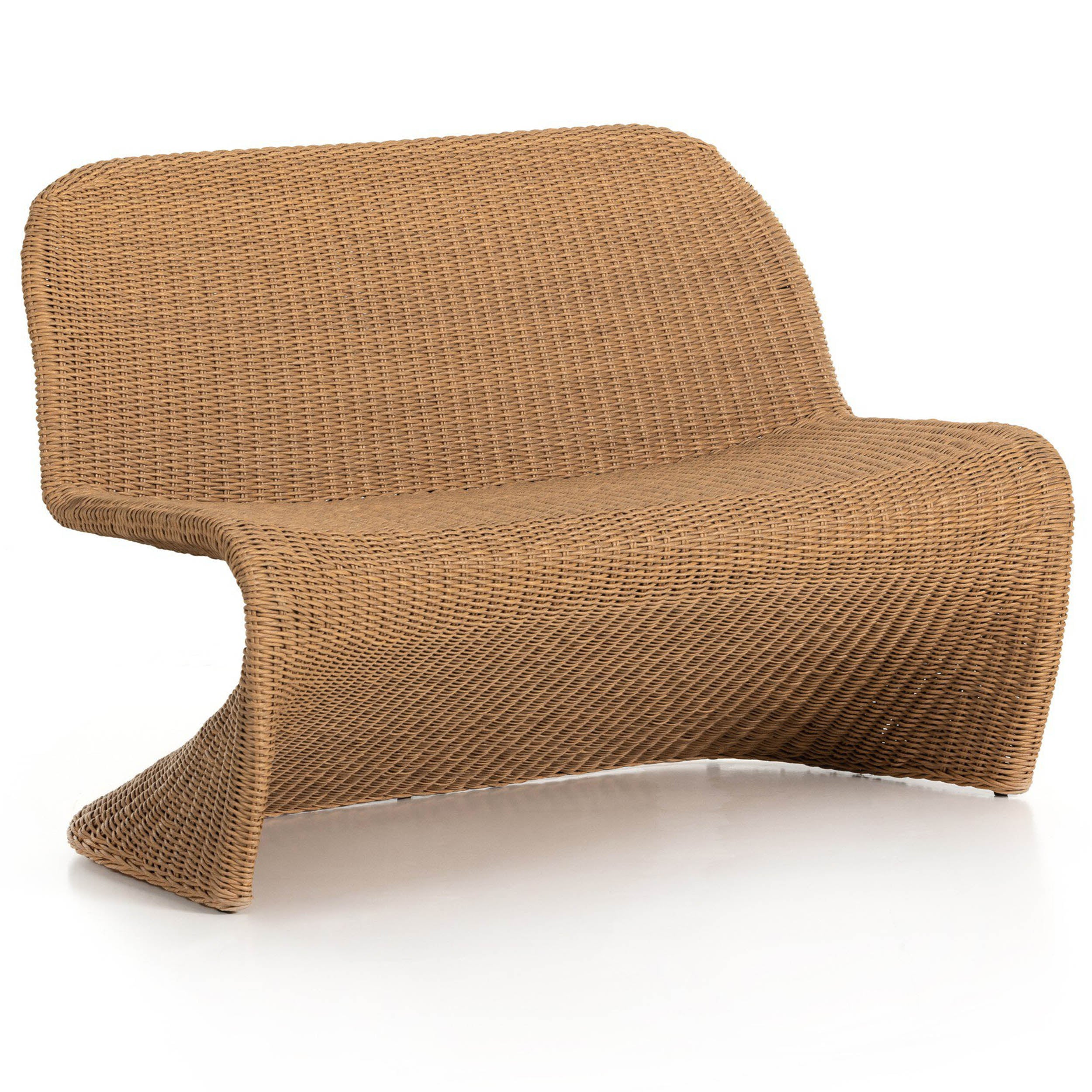 Portia Outdoor Dining Bench, Vintage Natural