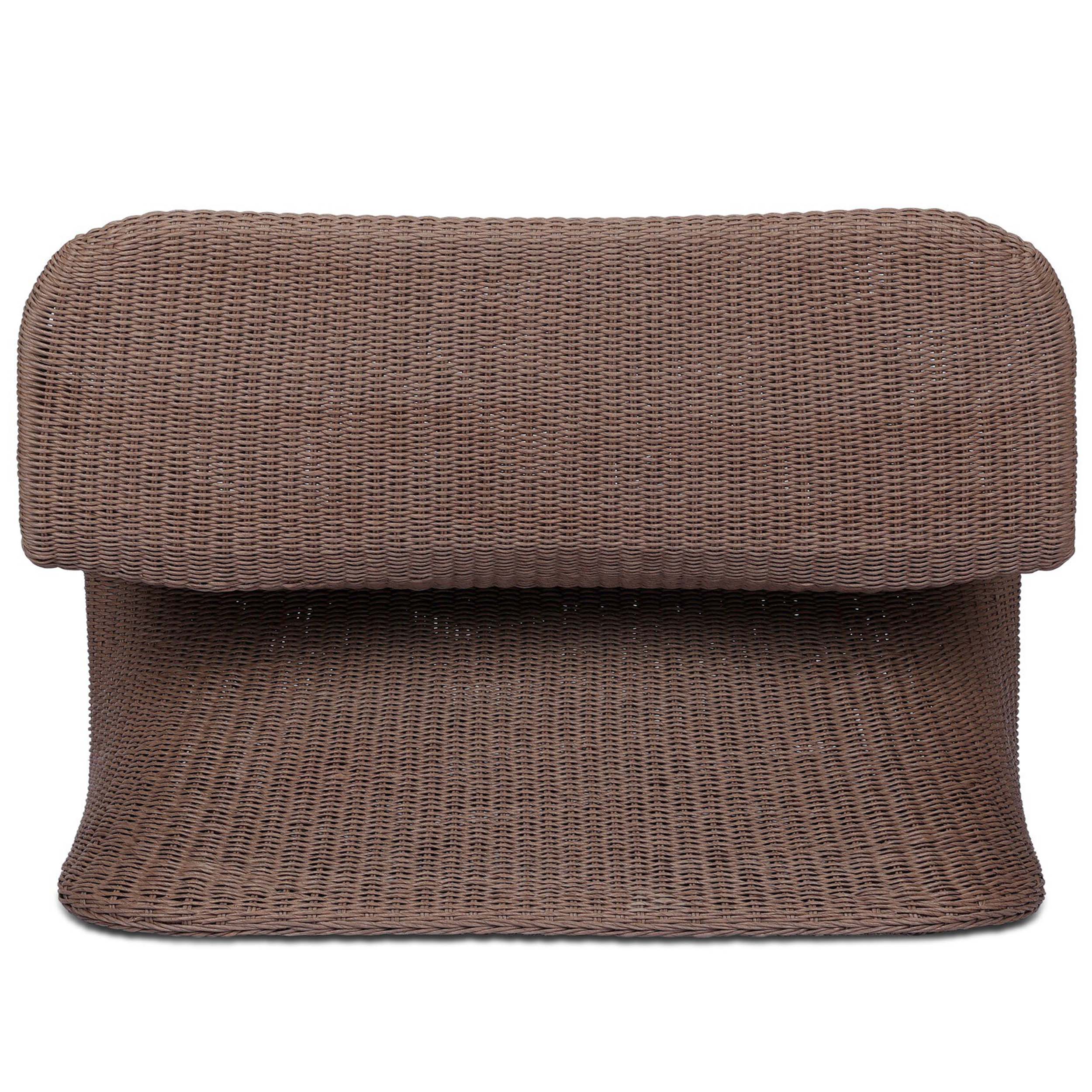 Portia Outdoor Dining Bench, Tanned Weave