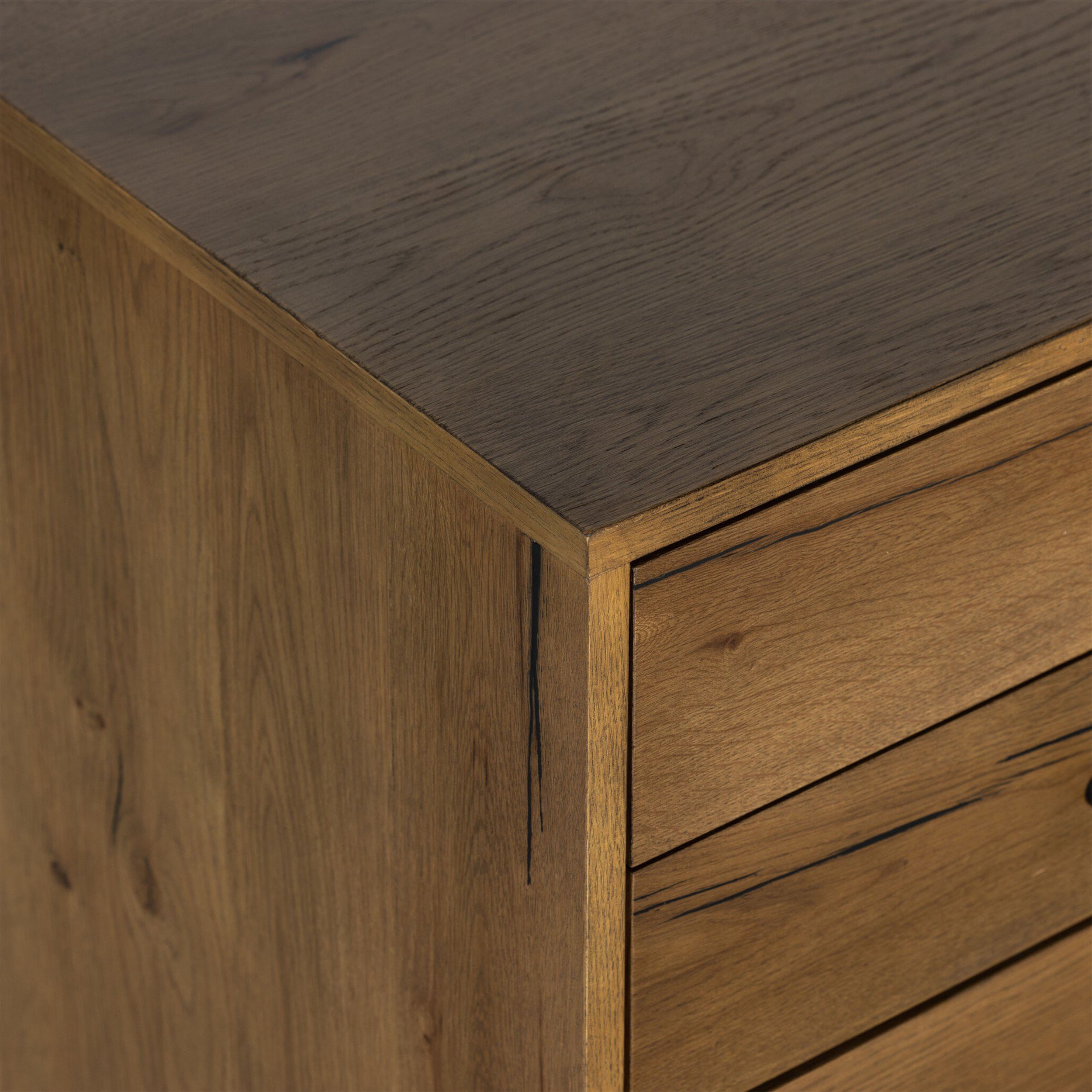 Eaton Executive Desk, Amber Oak Resin