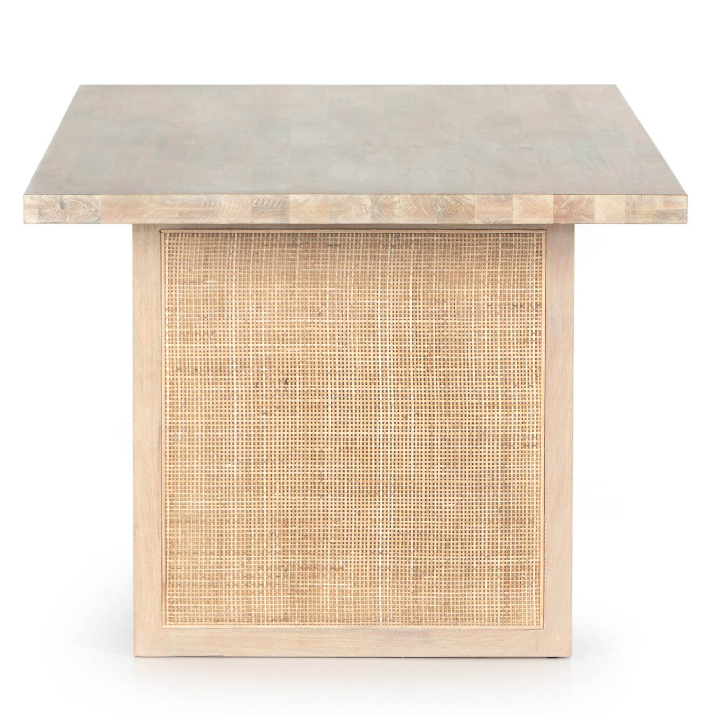 Clarita Dining Table, White Wash Mango