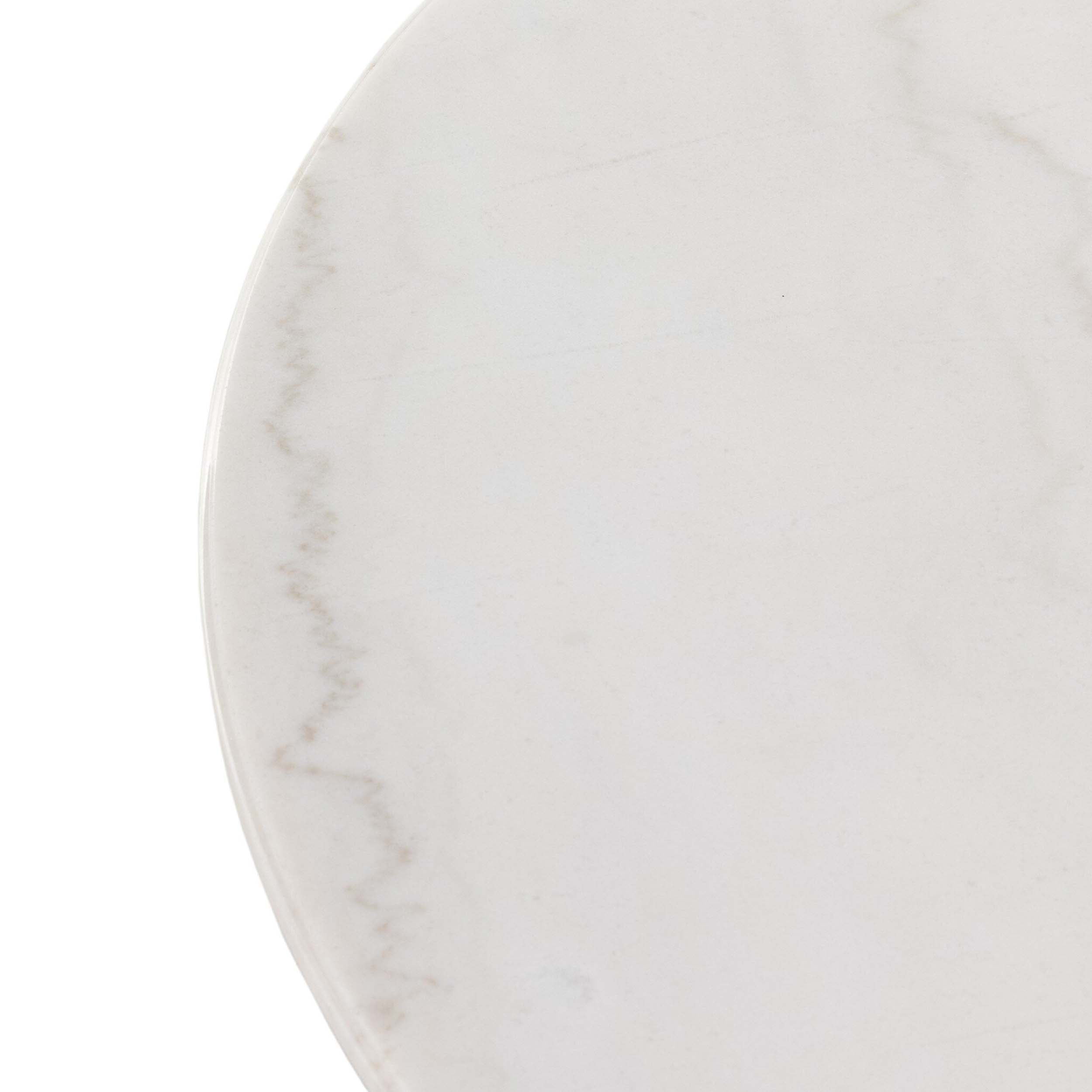 Caldwell Stone Coffee Table, White Marble