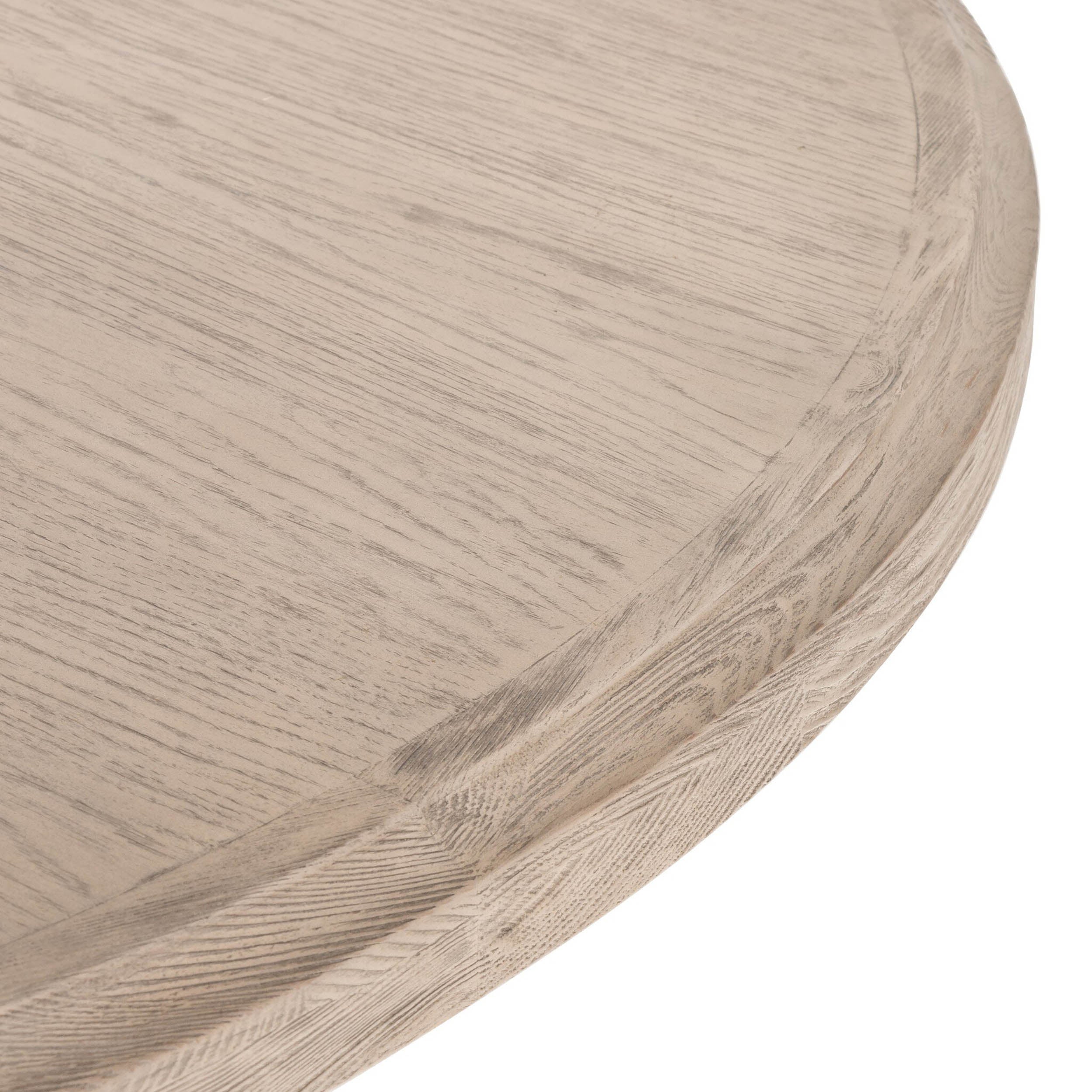 Kiara Round Dining Table, Weathered Blonde Oak Veneer