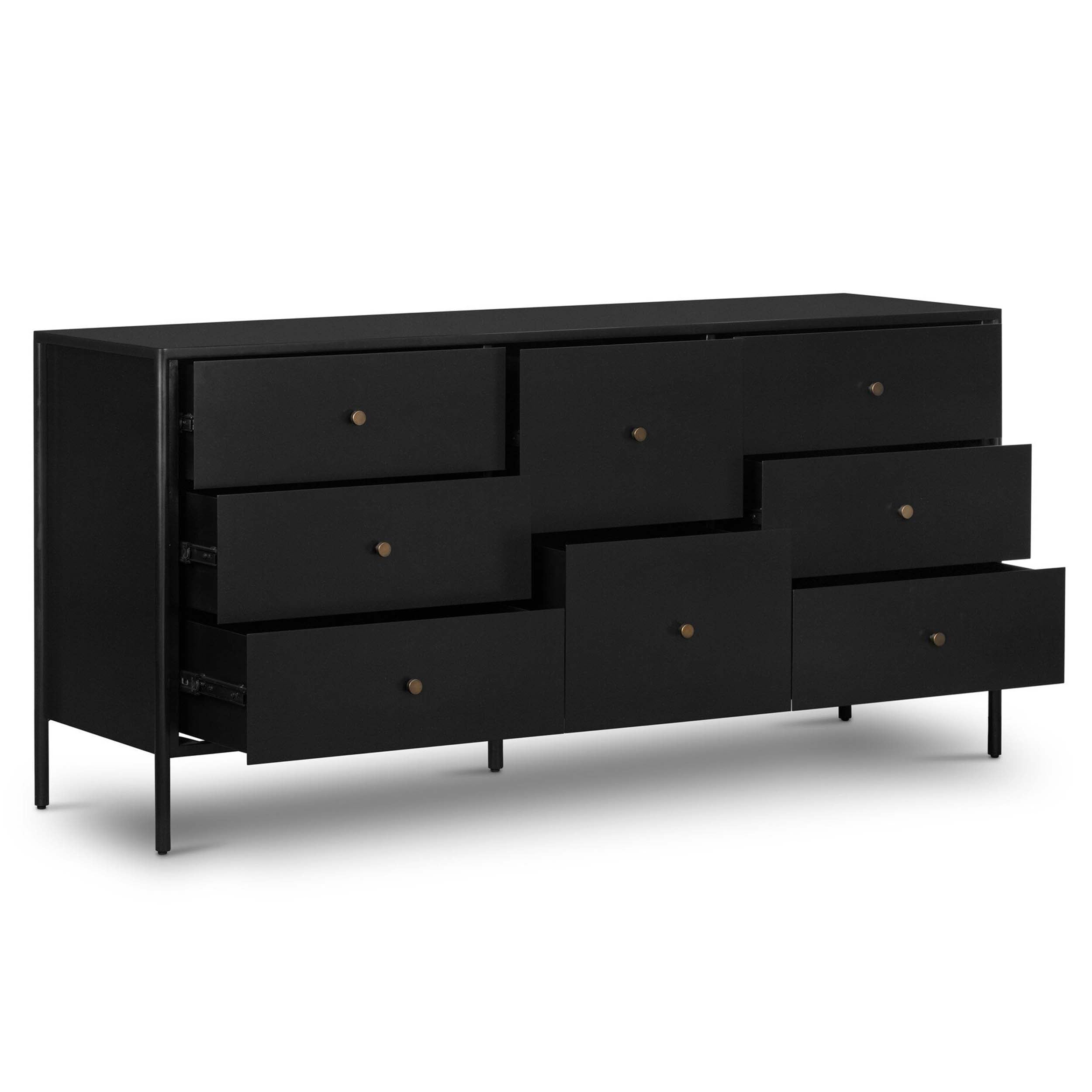 Soto 8 Drawer Dresser, Black