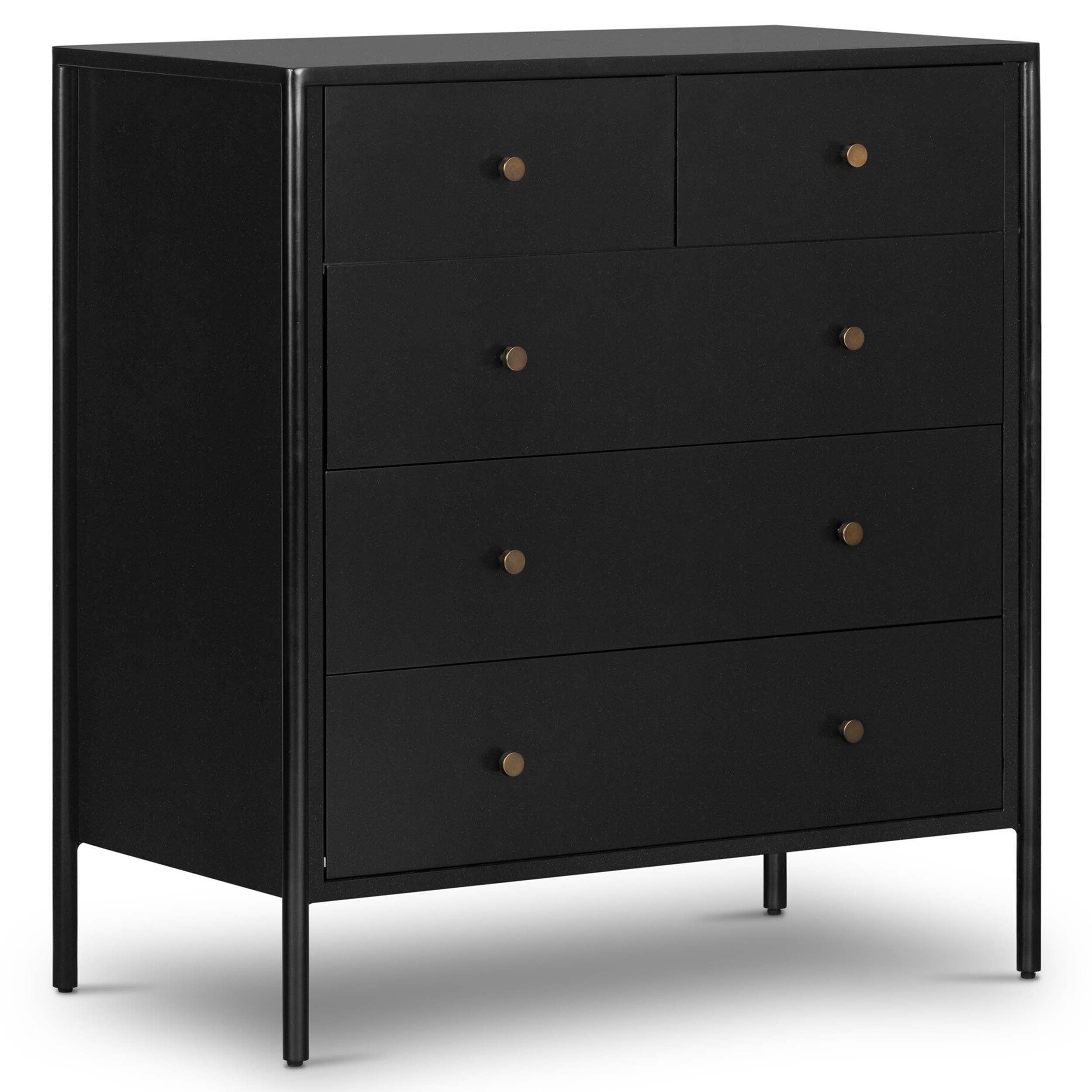 Soto 5 Drawer Dresser, Black