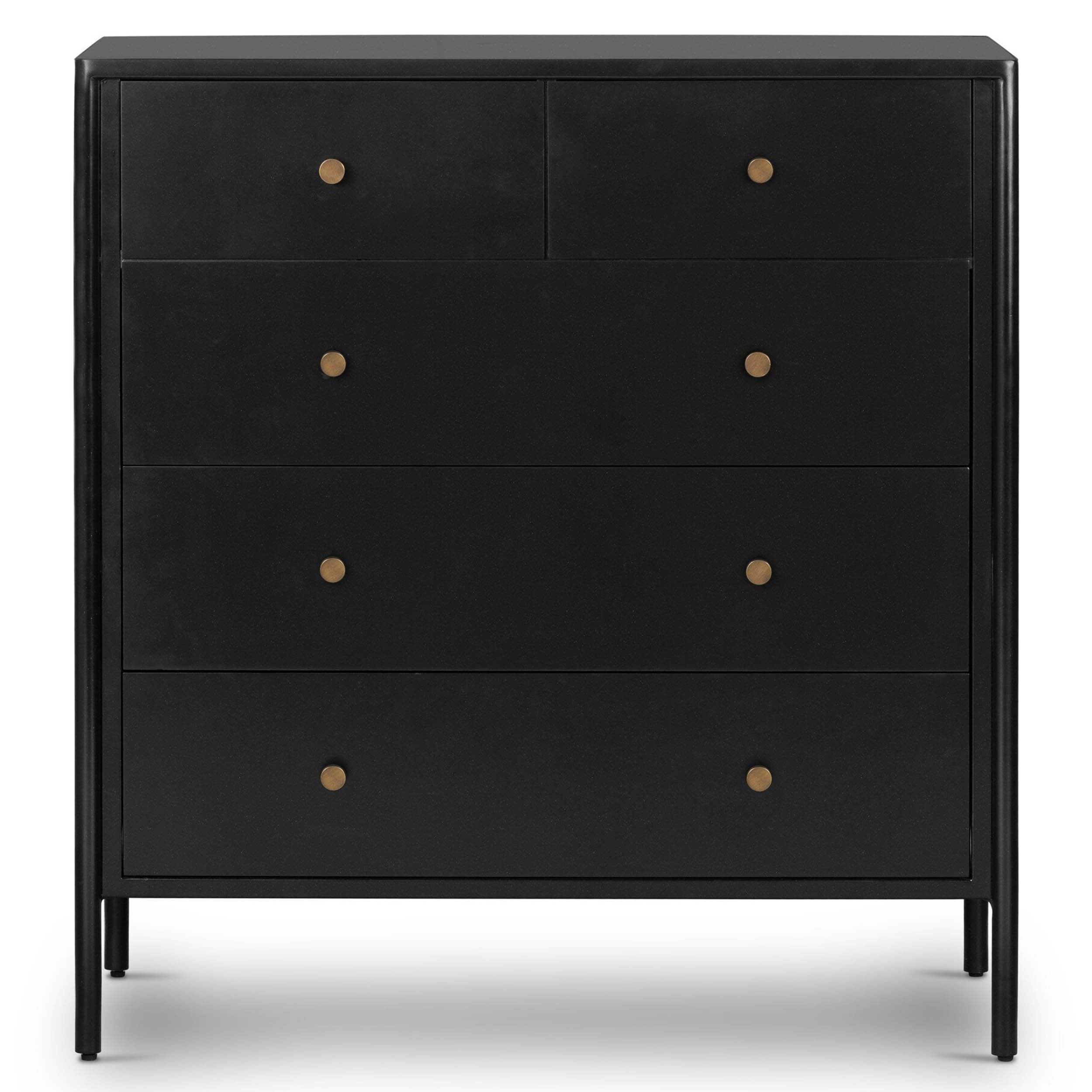 Soto 5 Drawer Dresser, Black