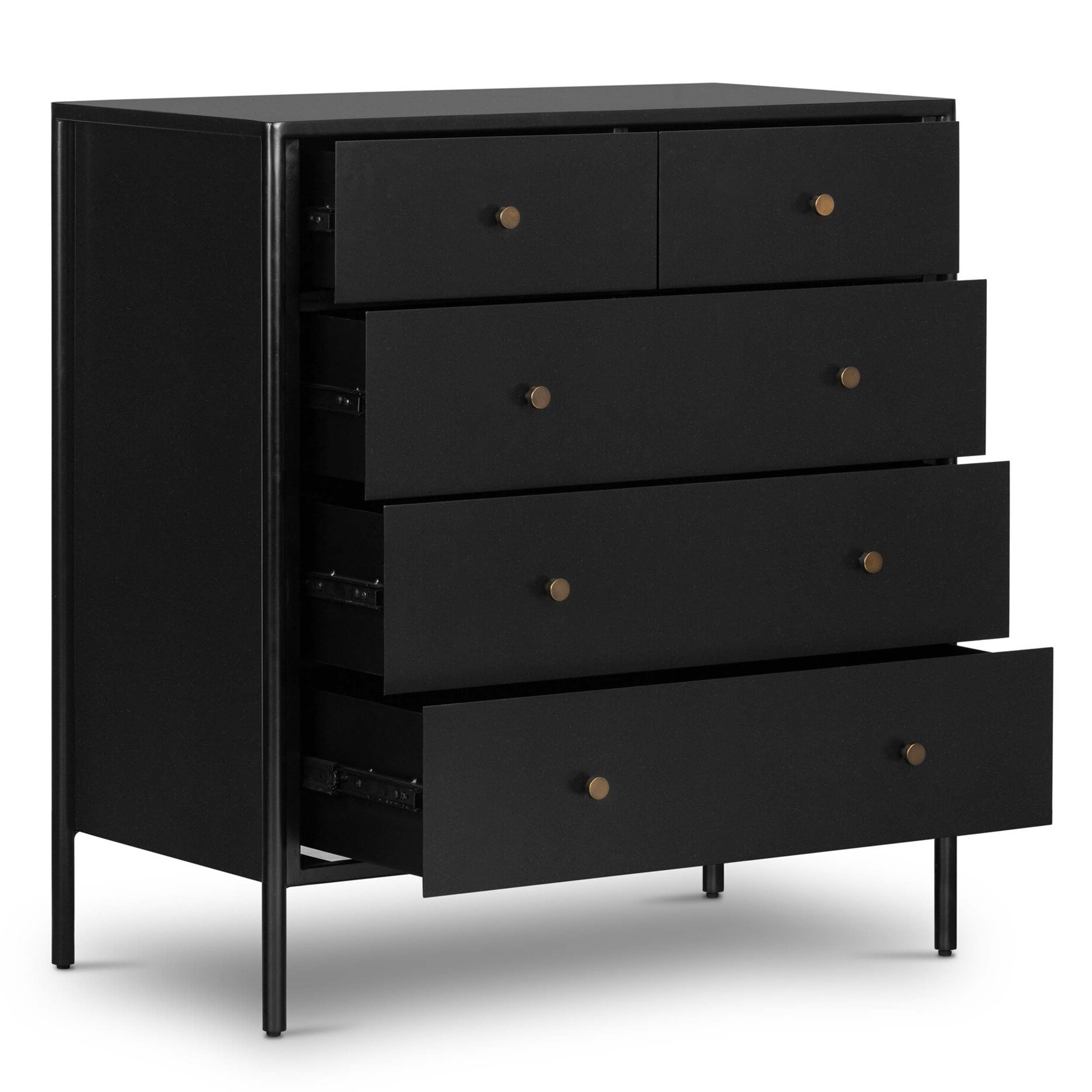 Soto 5 Drawer Dresser, Black