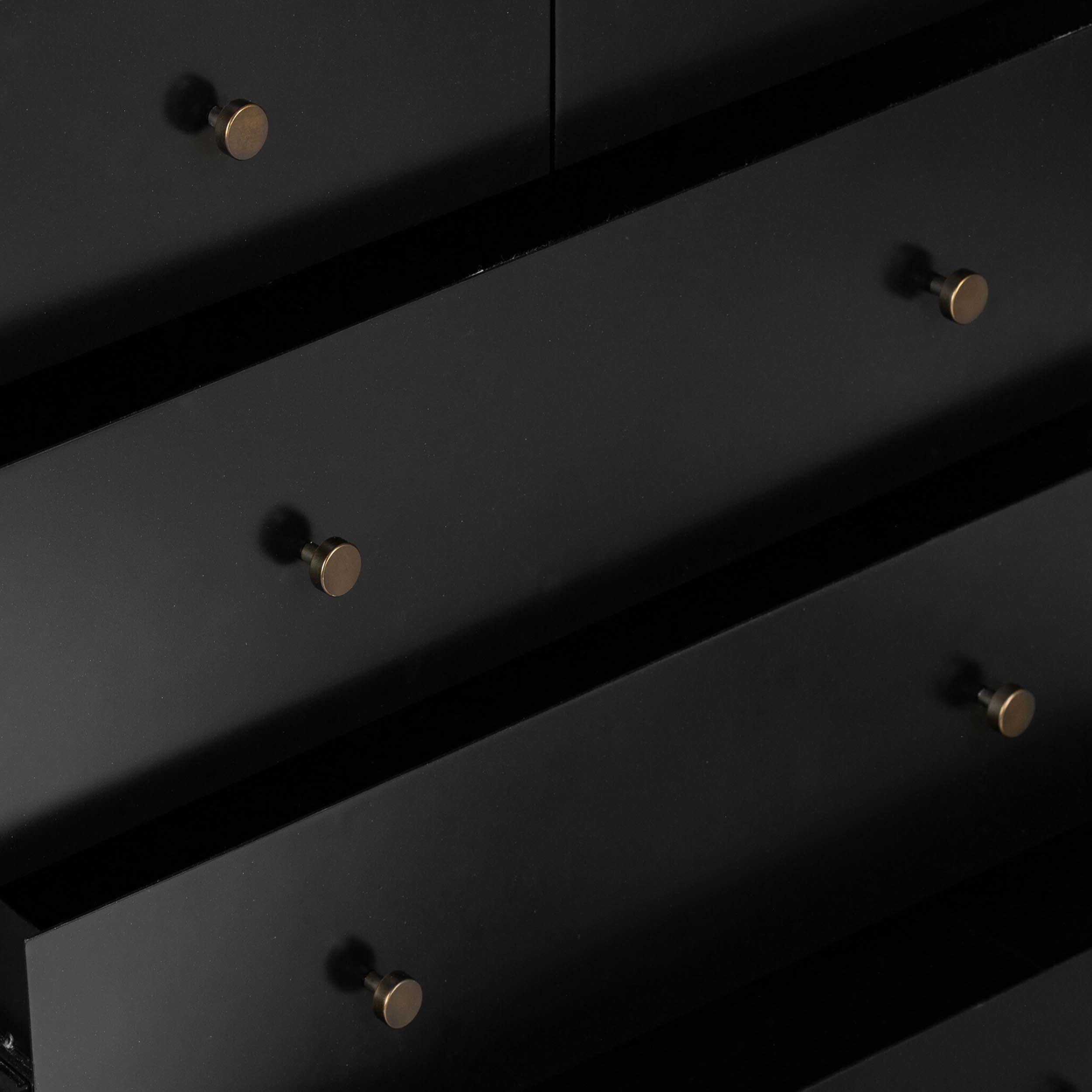 Soto 5 Drawer Dresser, Black