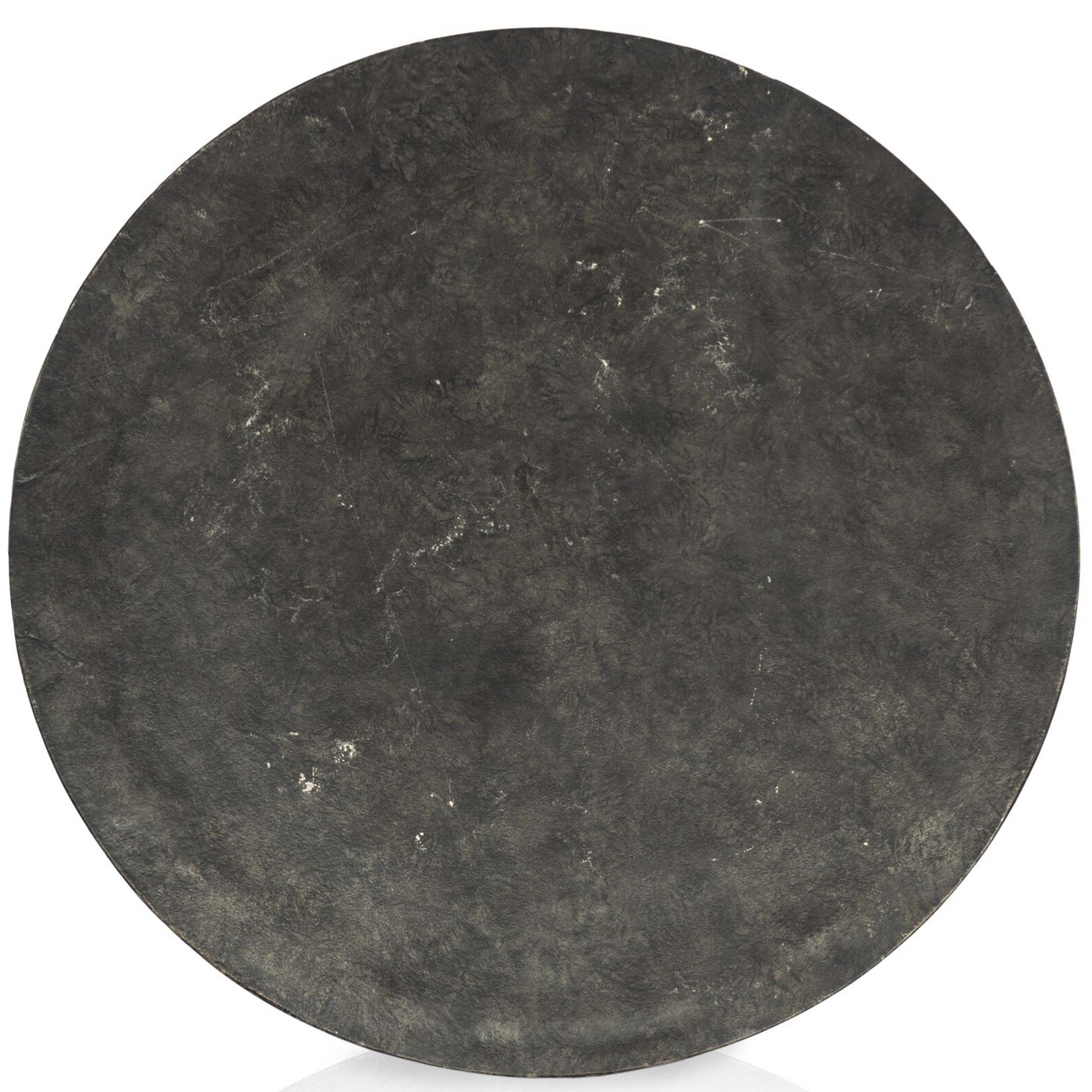 Simone Round Coffee Table, Raw Black