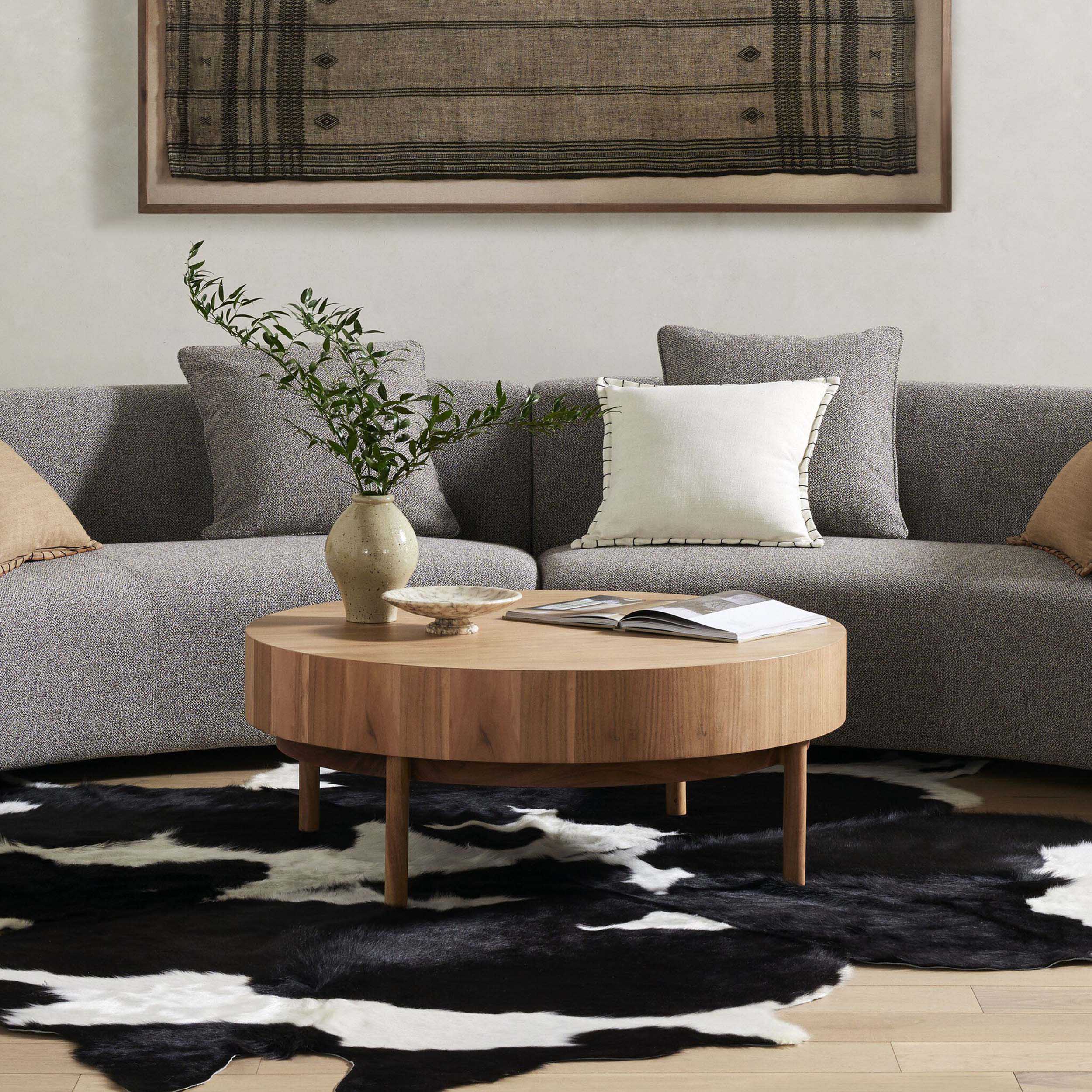 Atmore Coffee Table, Natural Acacia Veneer