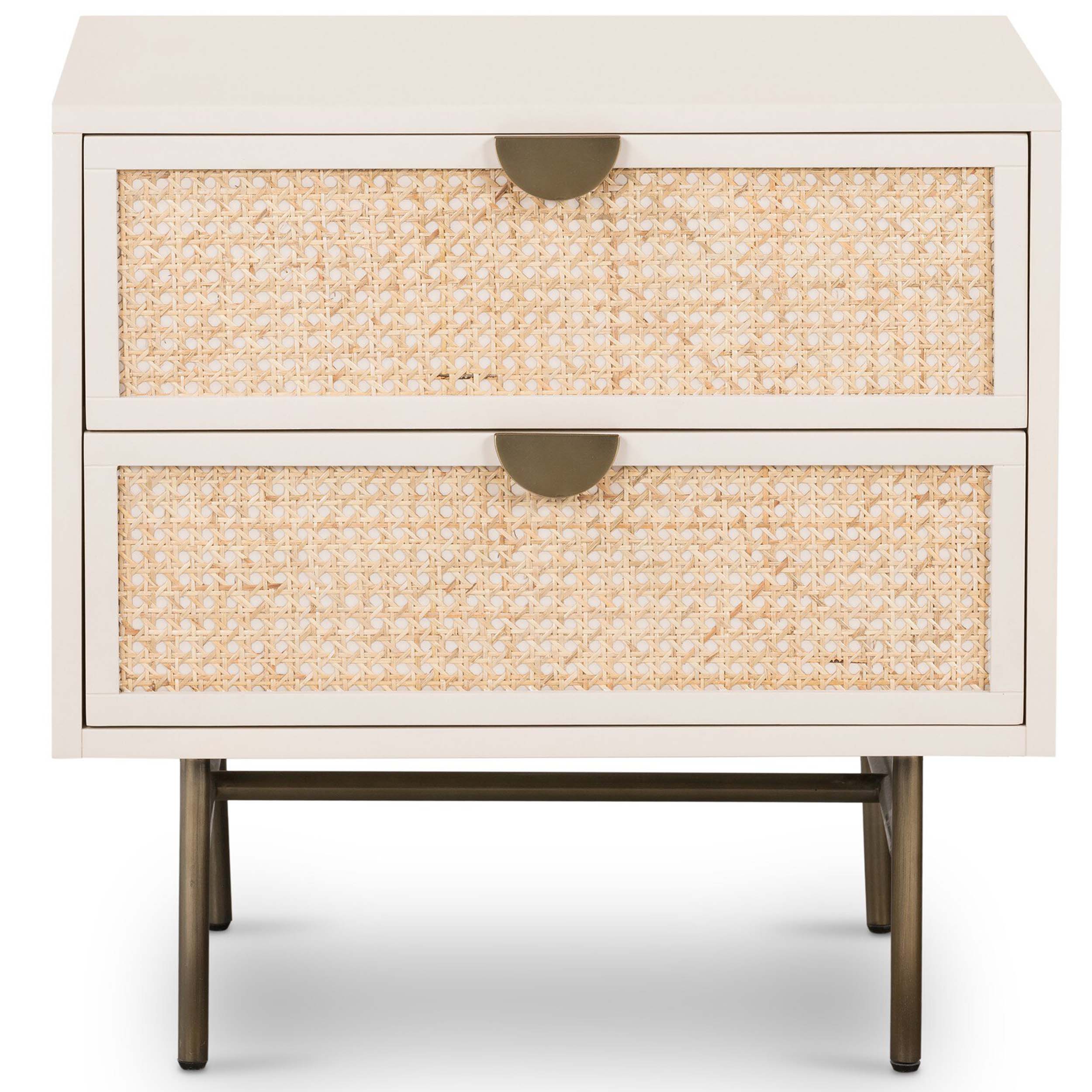 Luella Nightstand, Matte Alabaster