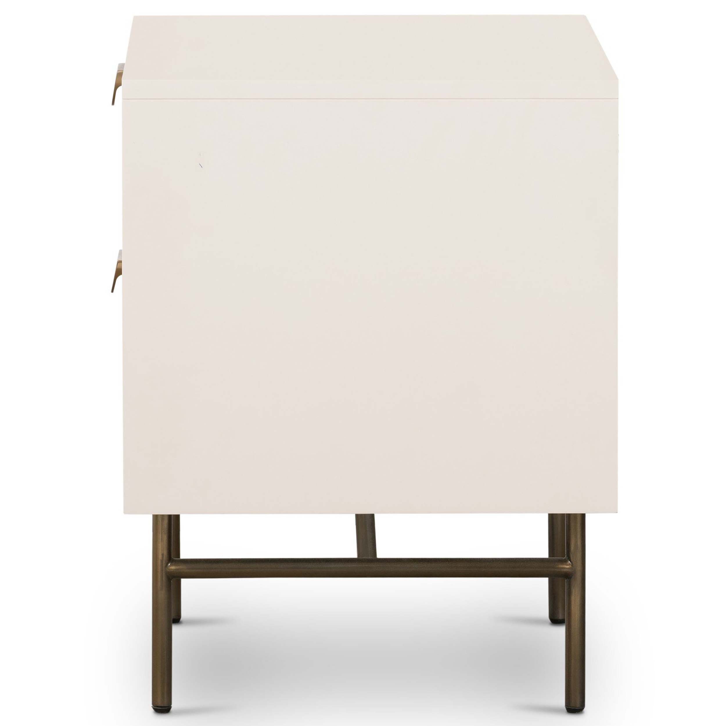Luella Nightstand, Matte Alabaster