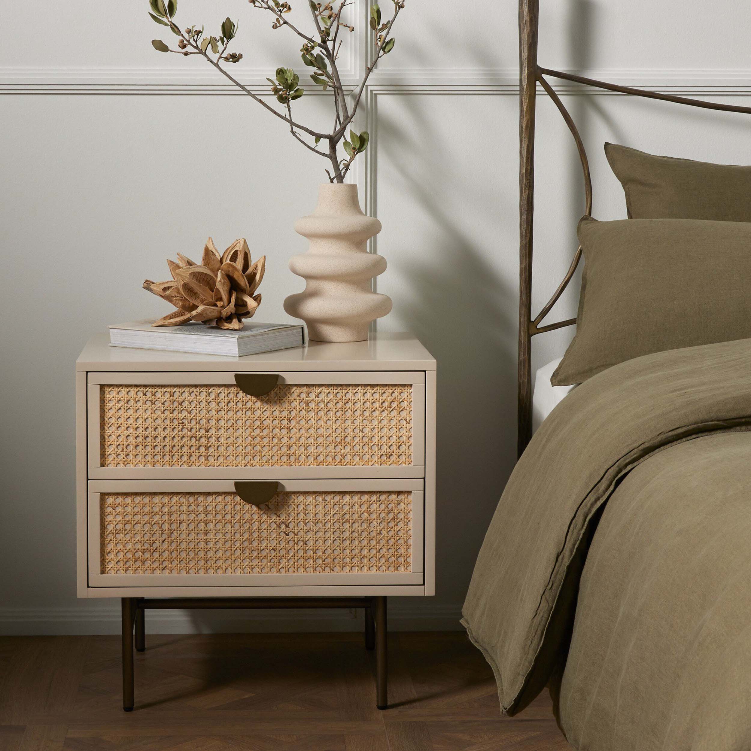 Luella Nightstand, Matte Alabaster