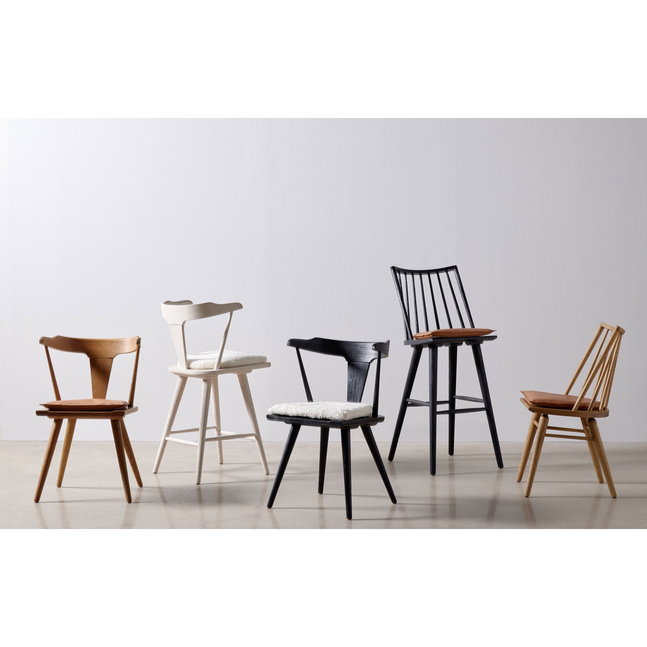 Ripley Dining Chair, Whiskey Saddle, Sandy Oak