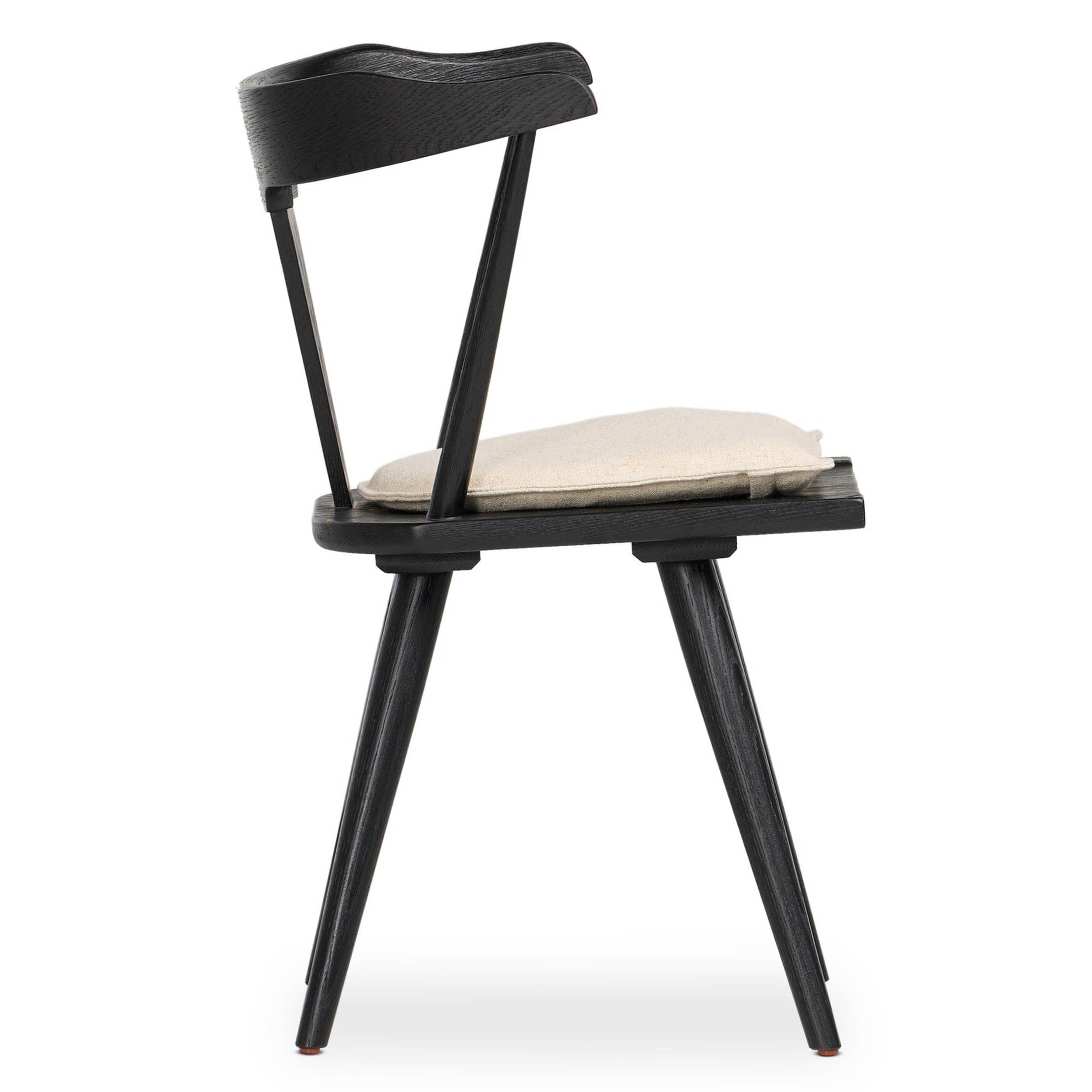 Ripley Dining Chair, Antwerp Natural, Black Oak