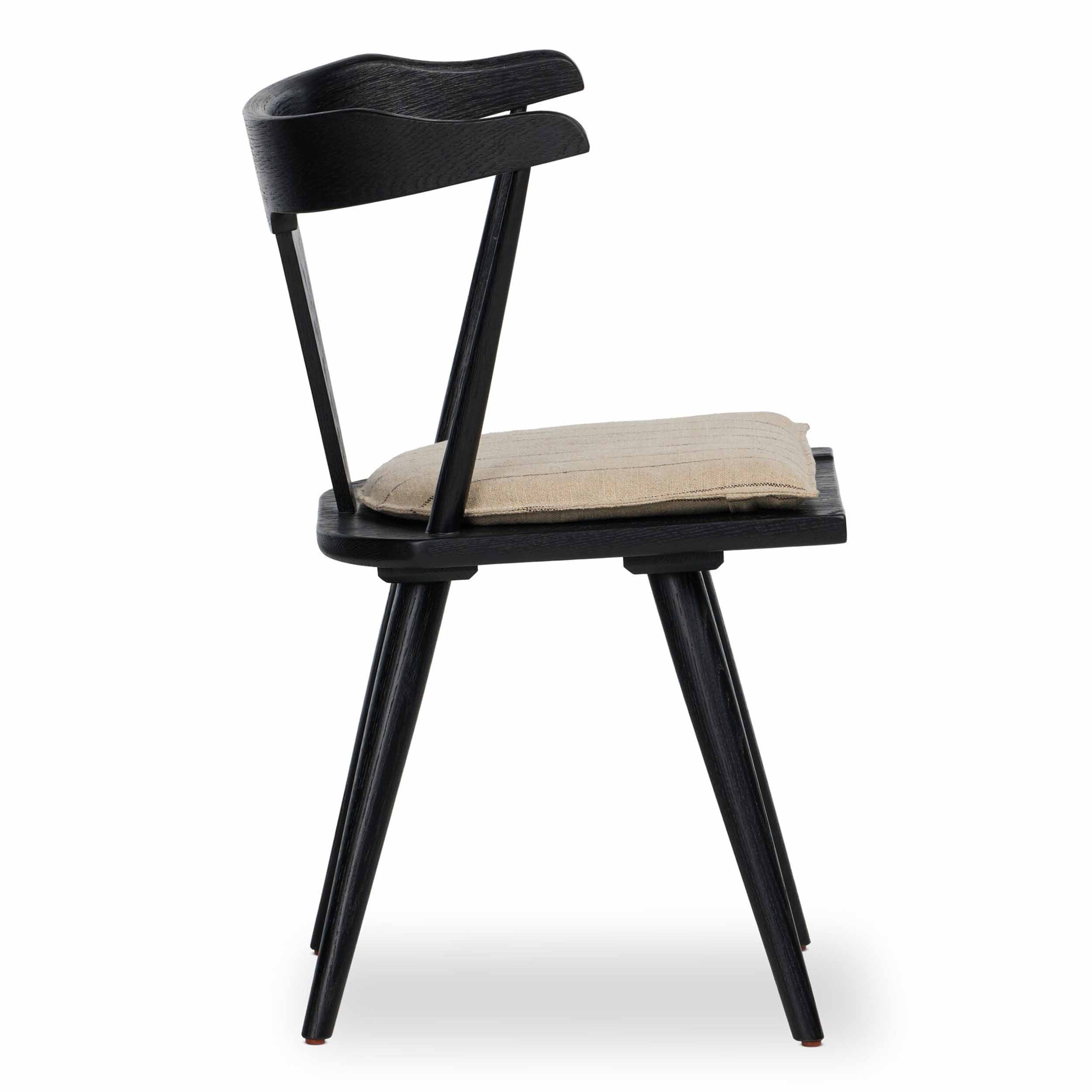 Ripley Dining Chair, Lavon Flint, Black Oak
