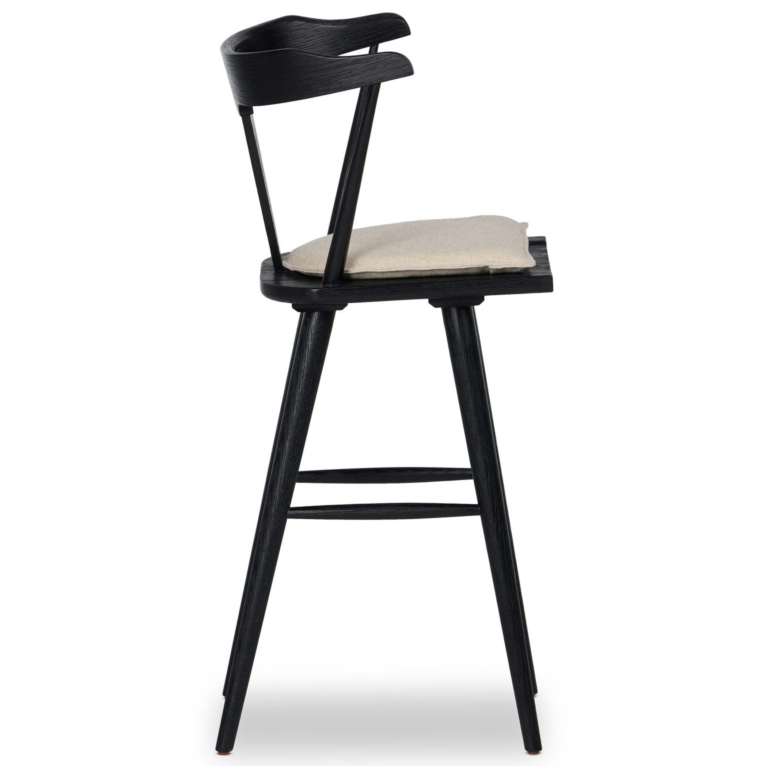 Ripley Bar + Counter Stool, Antwerp Natural, Black Oak
