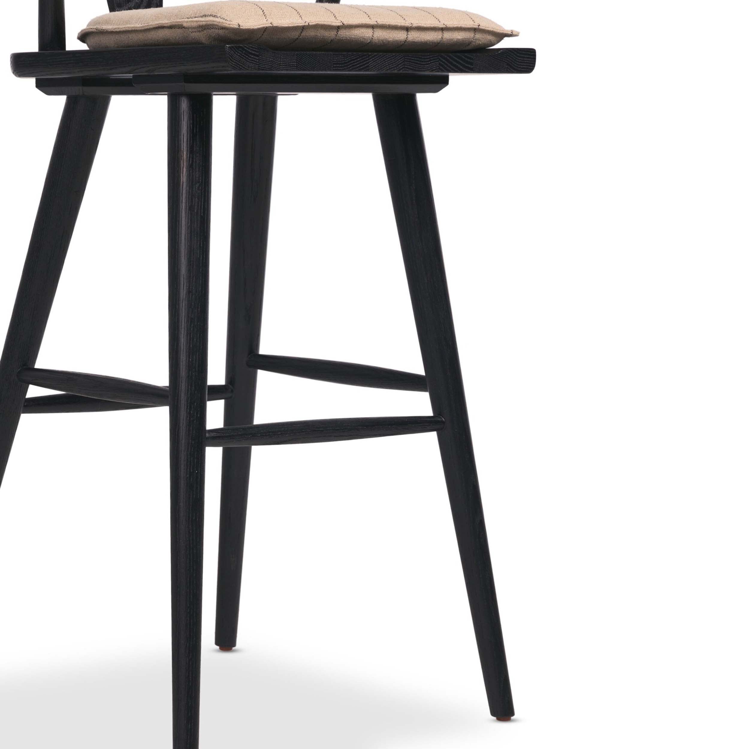 Ripley Bar + Counter Stool, Lavon Flint, Black Oak
