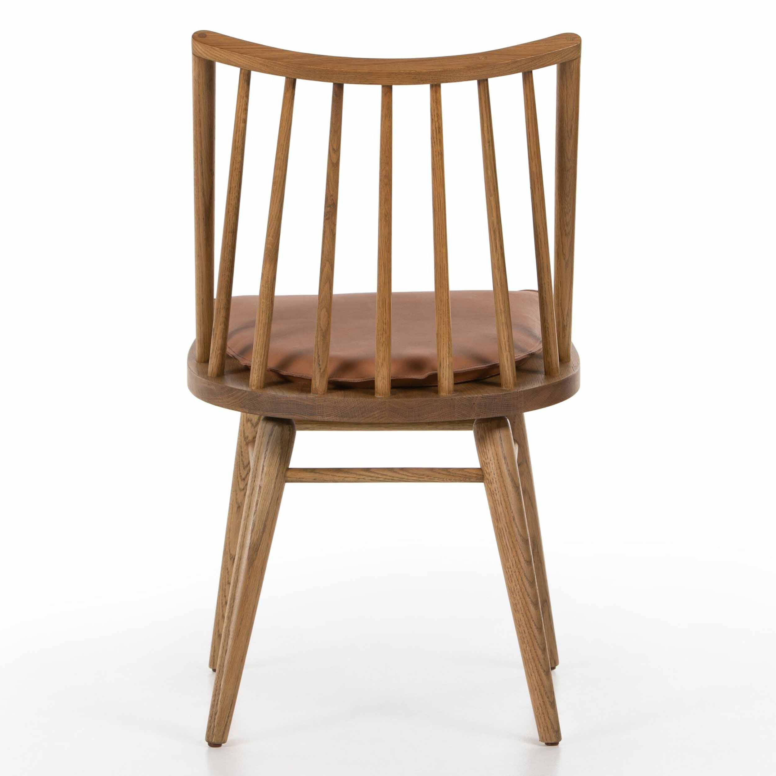 Lewis Windsor Chair, Whiskey Saddle, Sandy Oak