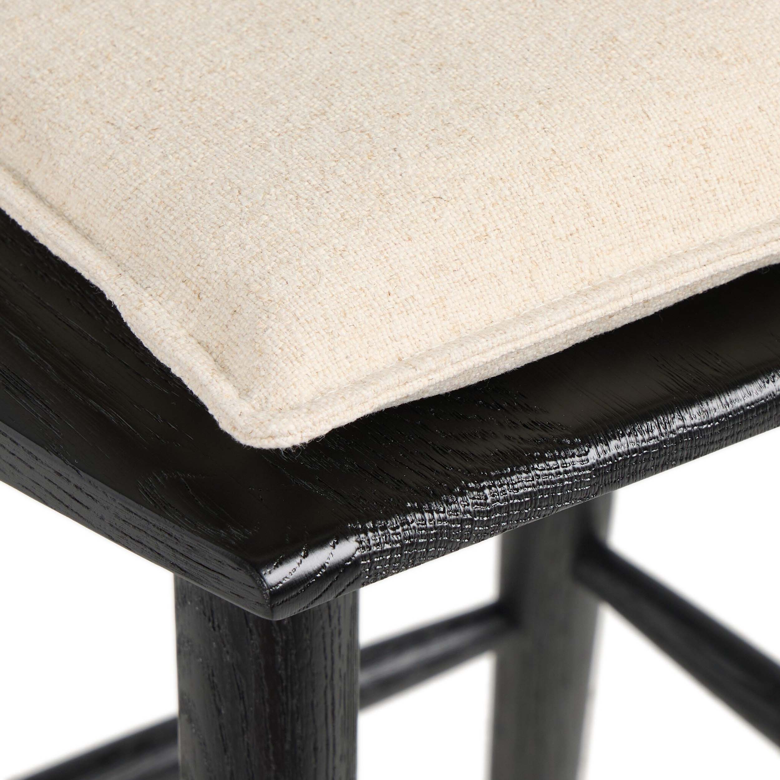 Lewis Windsor Bar + Counter Stool, Antwerp Natural, Black Oak