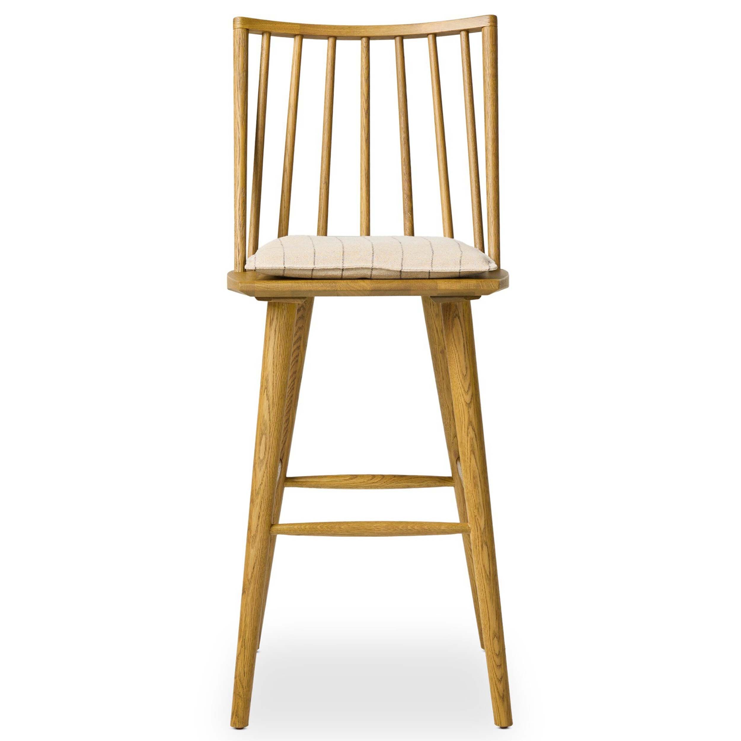 Lewis Windsor Bar + Counter Stool, Lavon Flint, Sandy Oak