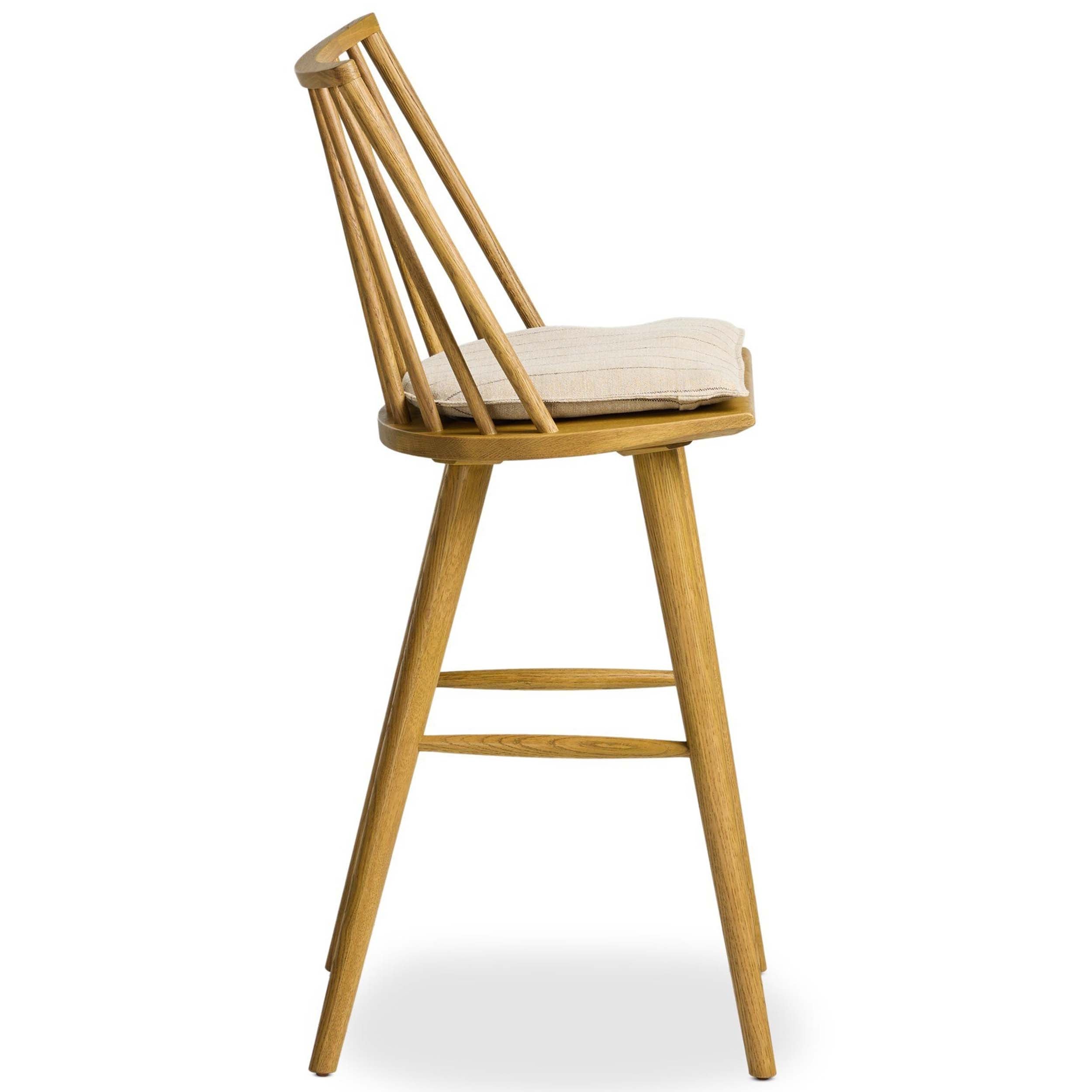 Lewis Windsor Bar + Counter Stool, Lavon Flint, Sandy Oak