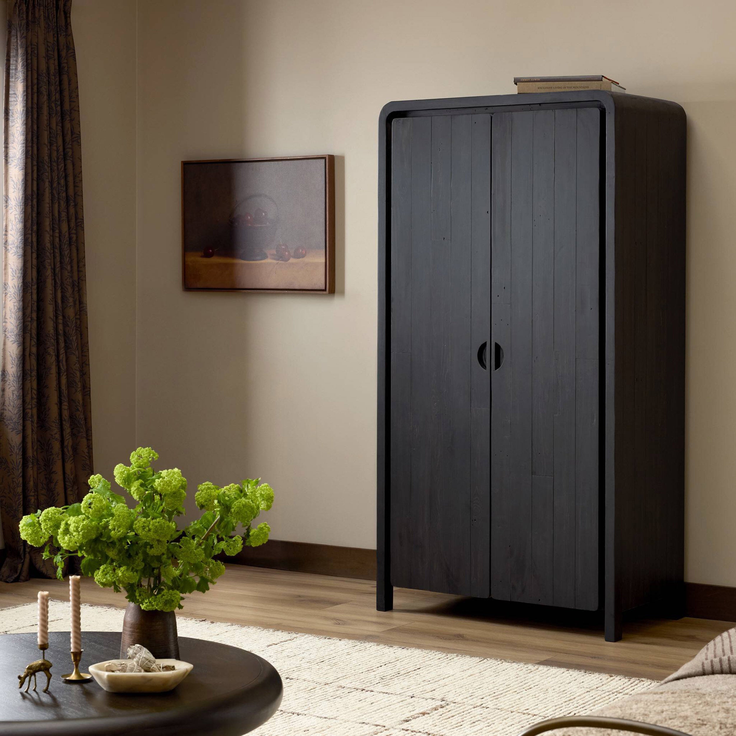 Everson Cabinet, Black Reclaimed