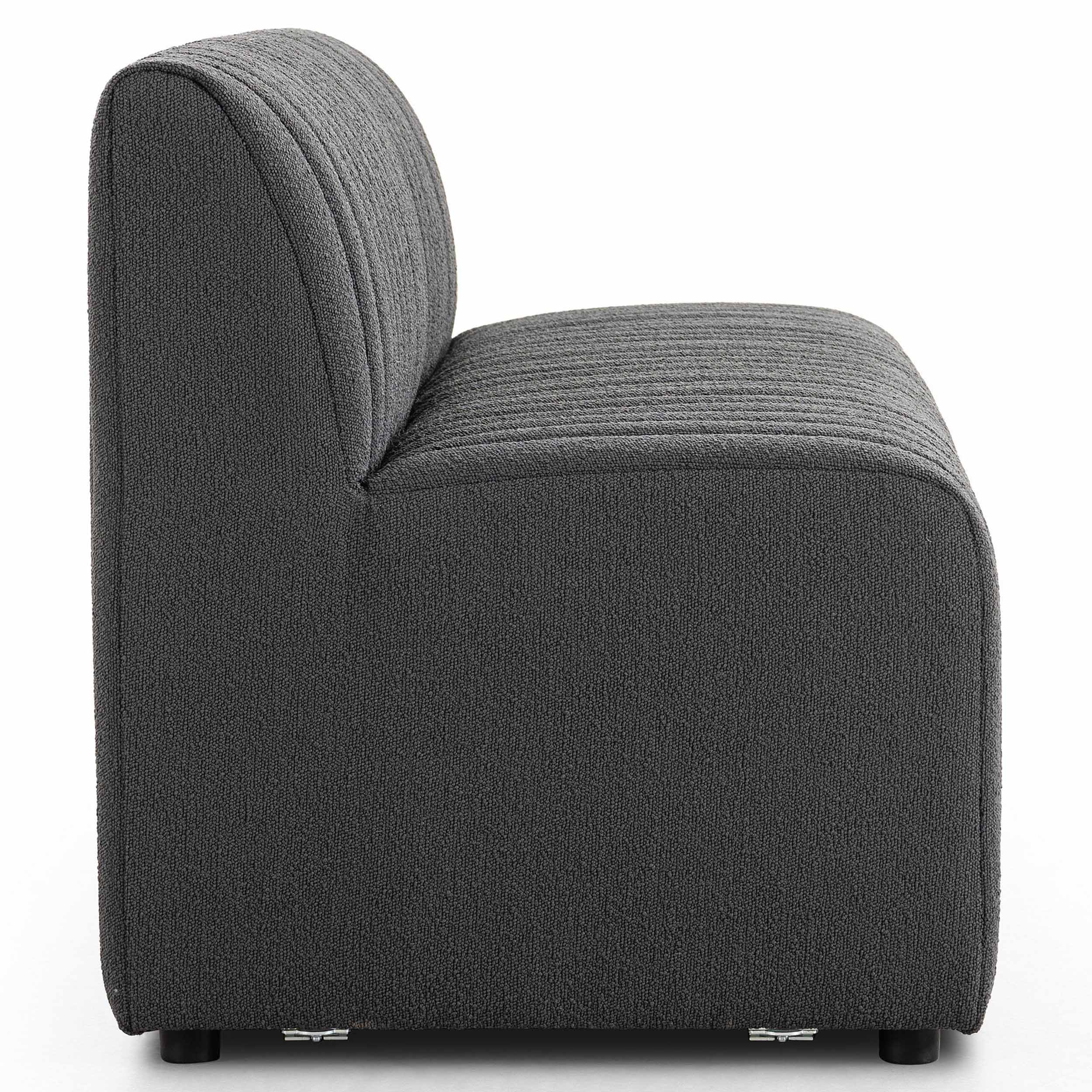 Build Your Own: Augustine Dining Banquette, FIQA Boucle Charcoal, 72" Bench