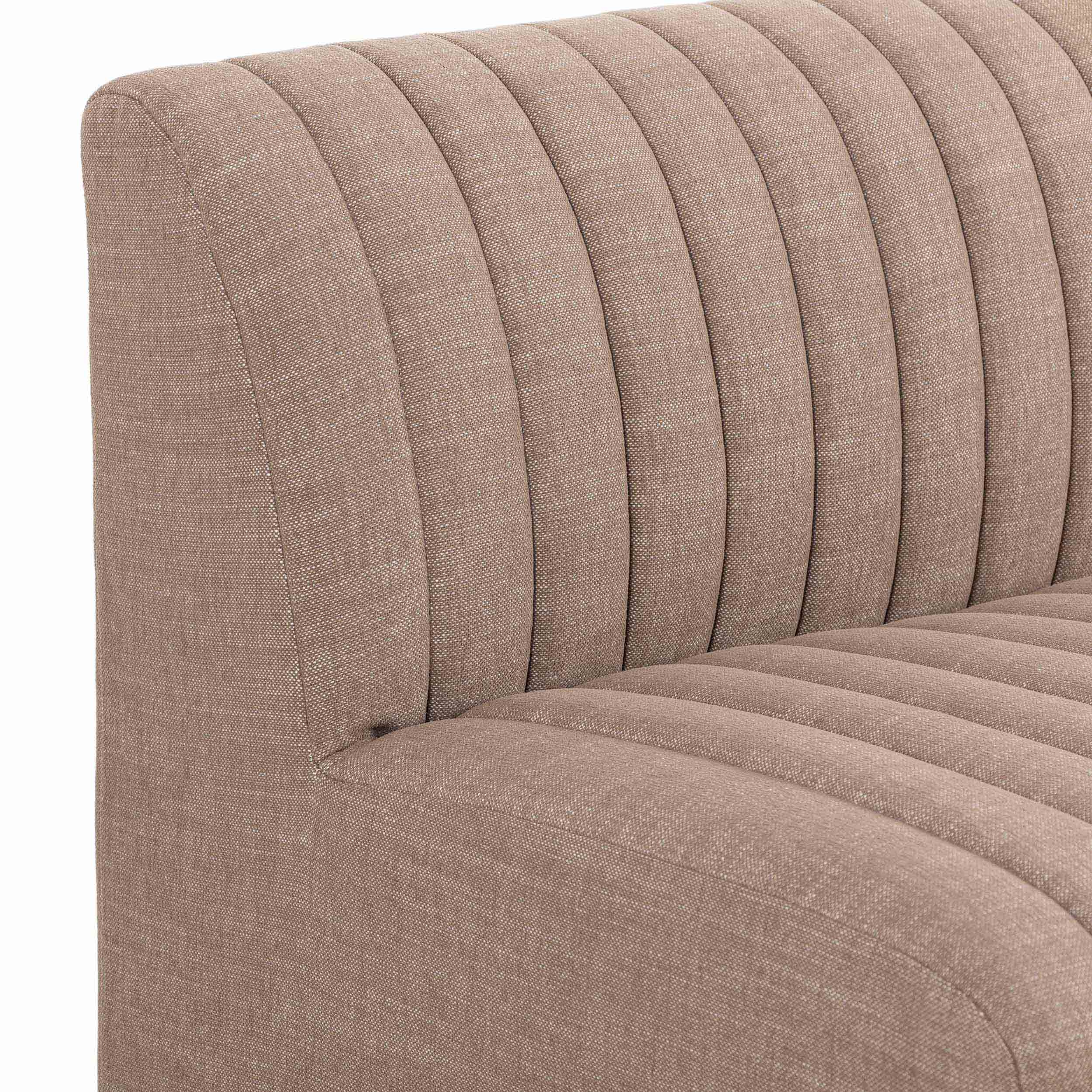 Build Your Own: Augustine Dining Banquette, Crypton Nomad Taupe, Chair + A Half