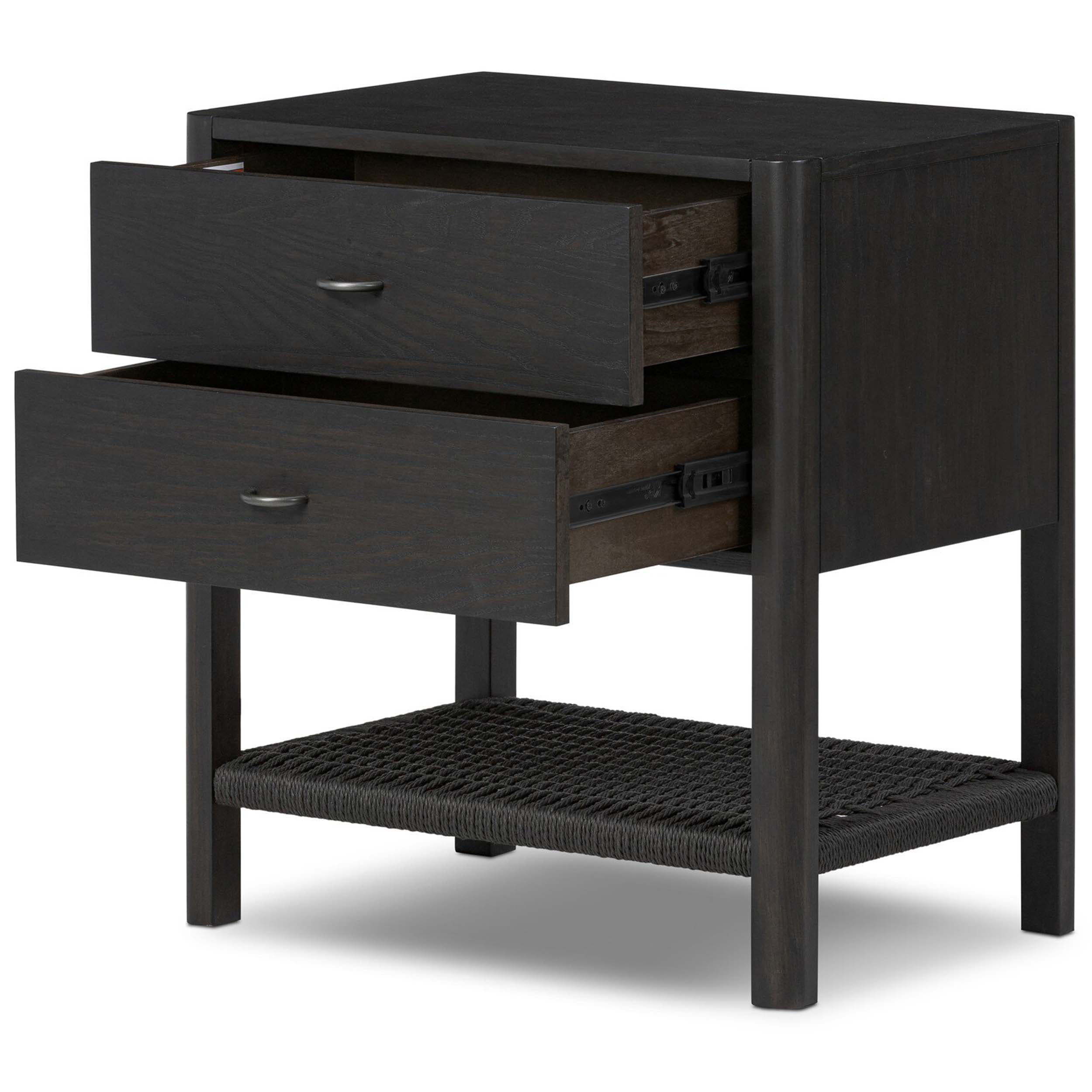 Zuma Nightstand, Smoked Black Ash Veneer