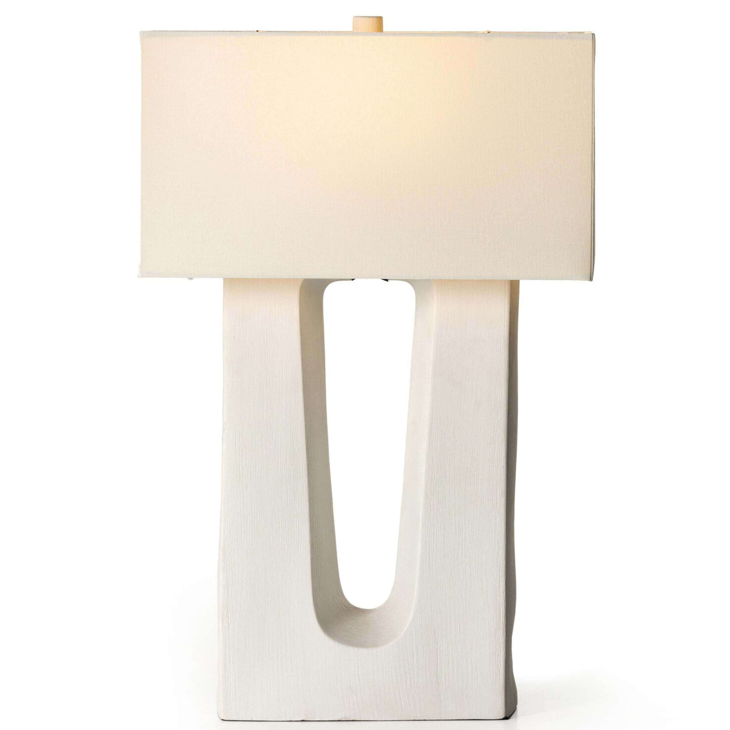 Cuit Table Lamp, Matte White Porcelain Ceramic