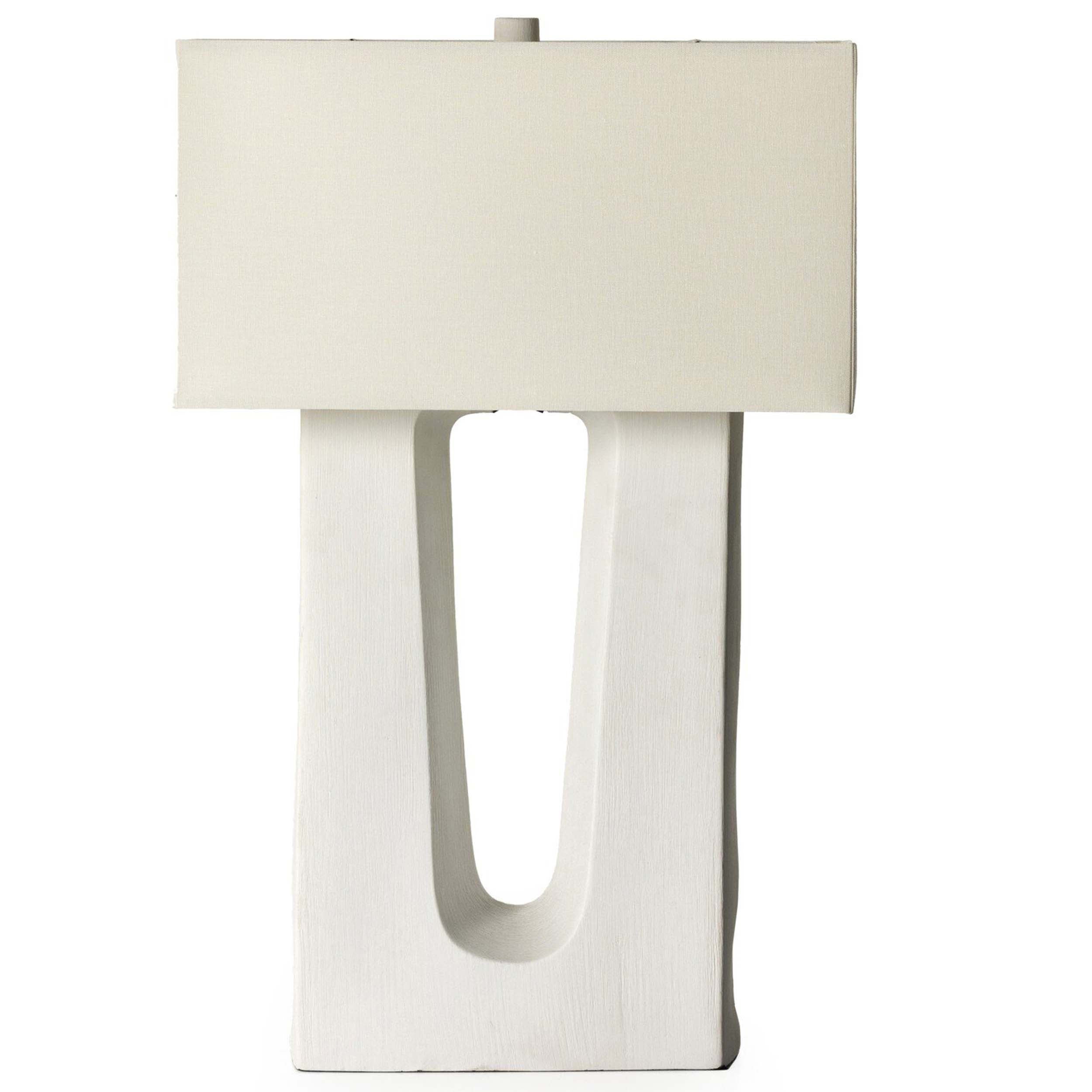 Cuit Table Lamp, Matte White Porcelain Ceramic