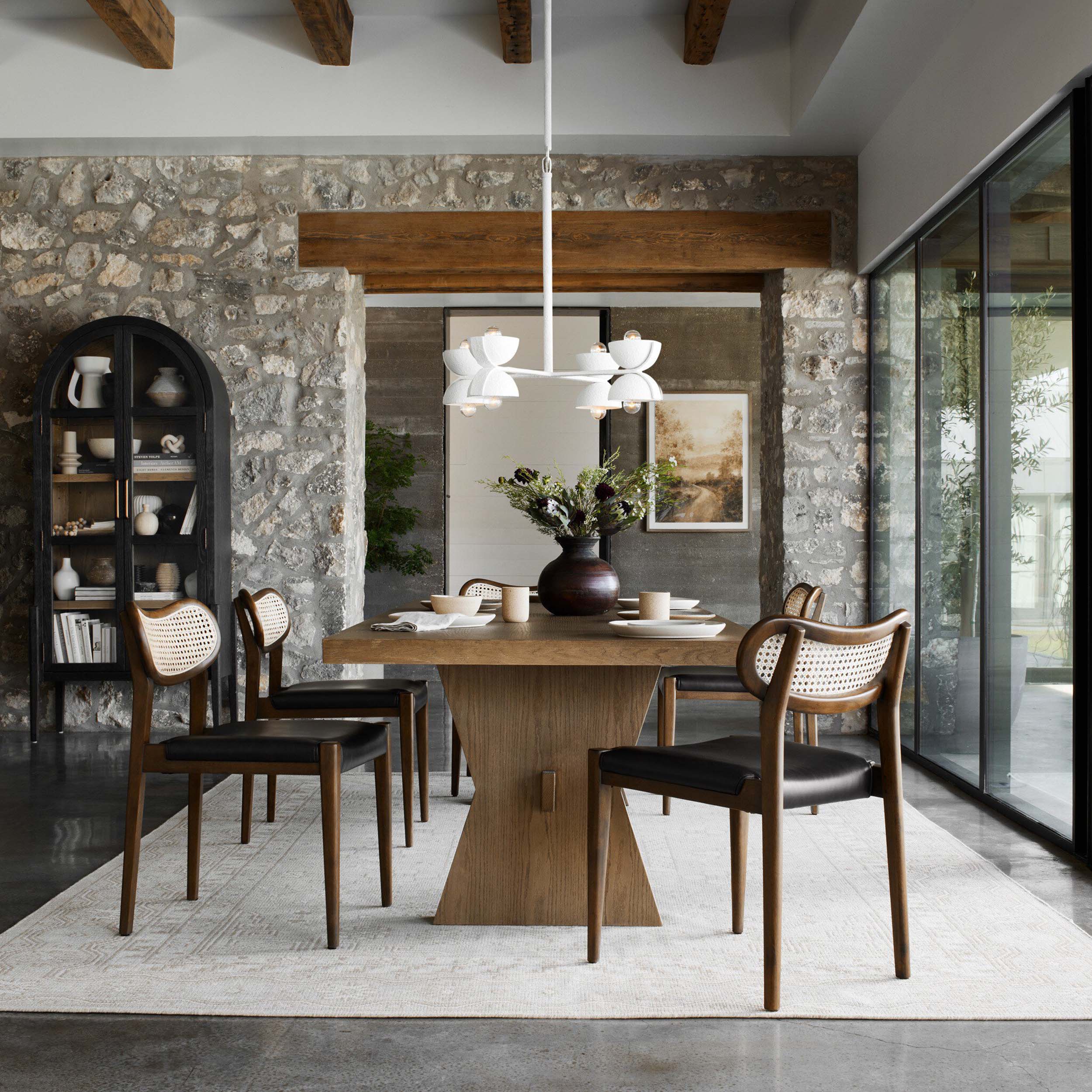 Tia Dining Table, Drifted Oak Veneer