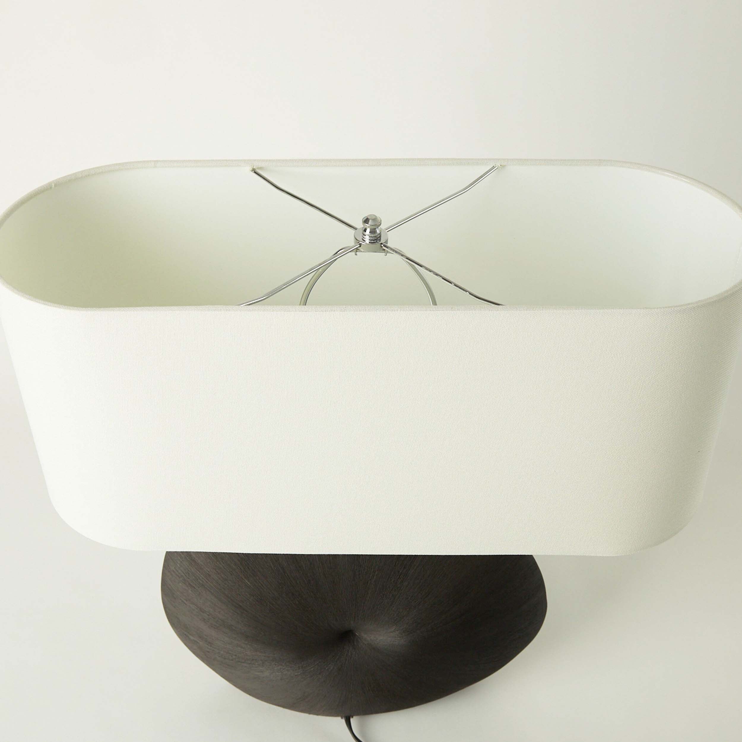 Busaba Table Lamp, Textured Matte Black Porcelain Ceramic