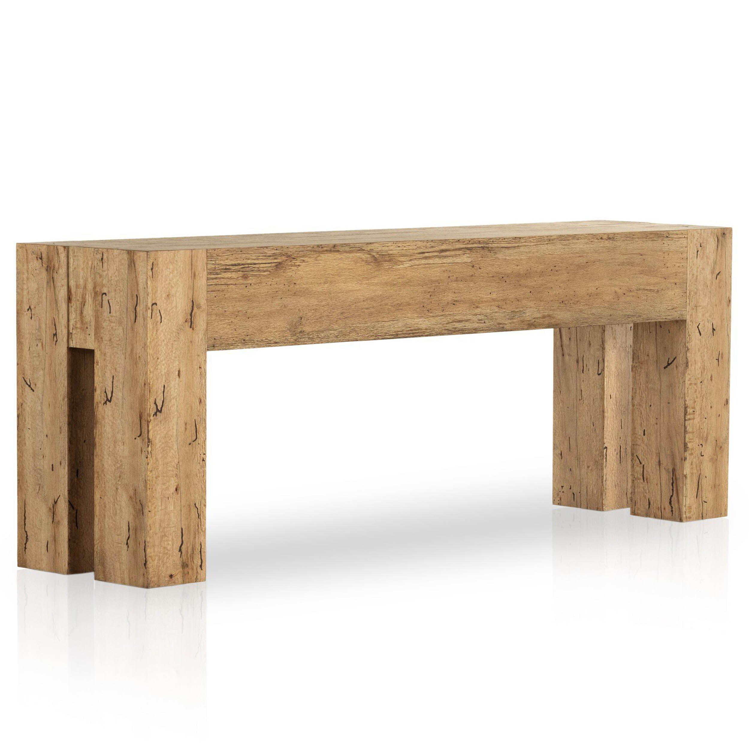 Abaso Console Table, Rustic Ash Oyster