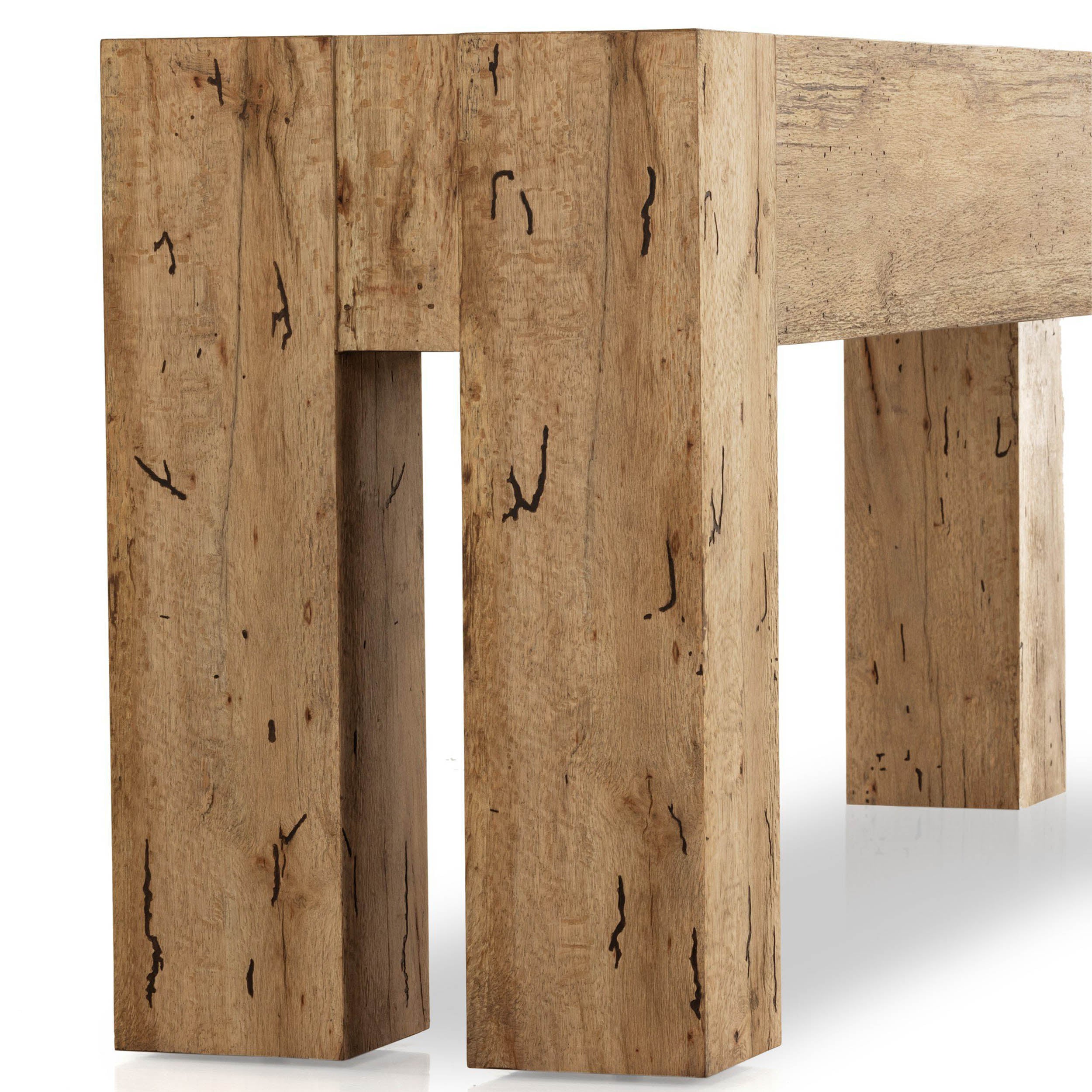 Abaso Console Table, Rustic Ash Oyster