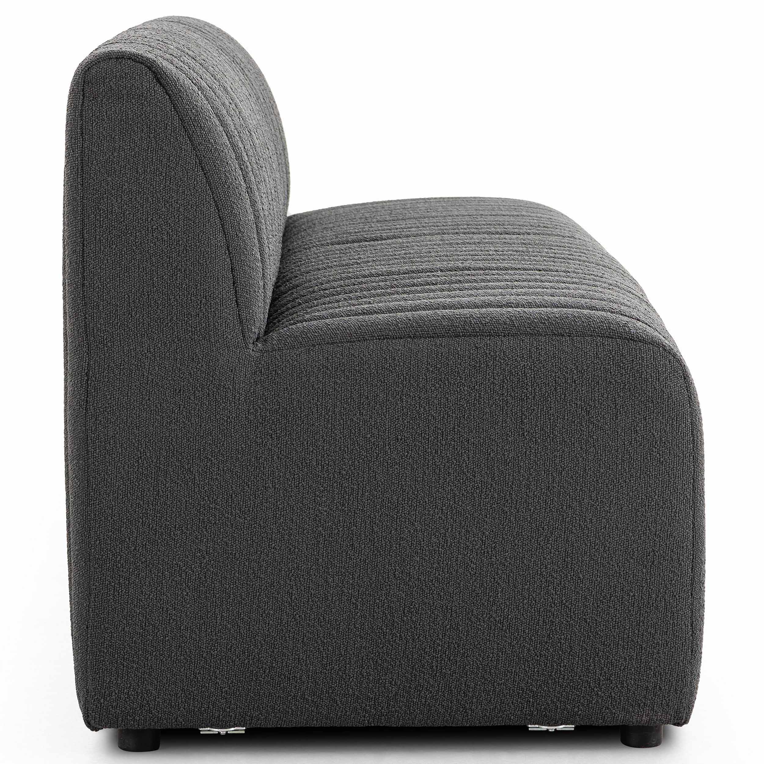 Build Your Own: Augustine Dining Banquette, FIQA Boucle Charcoal, 82" Bench