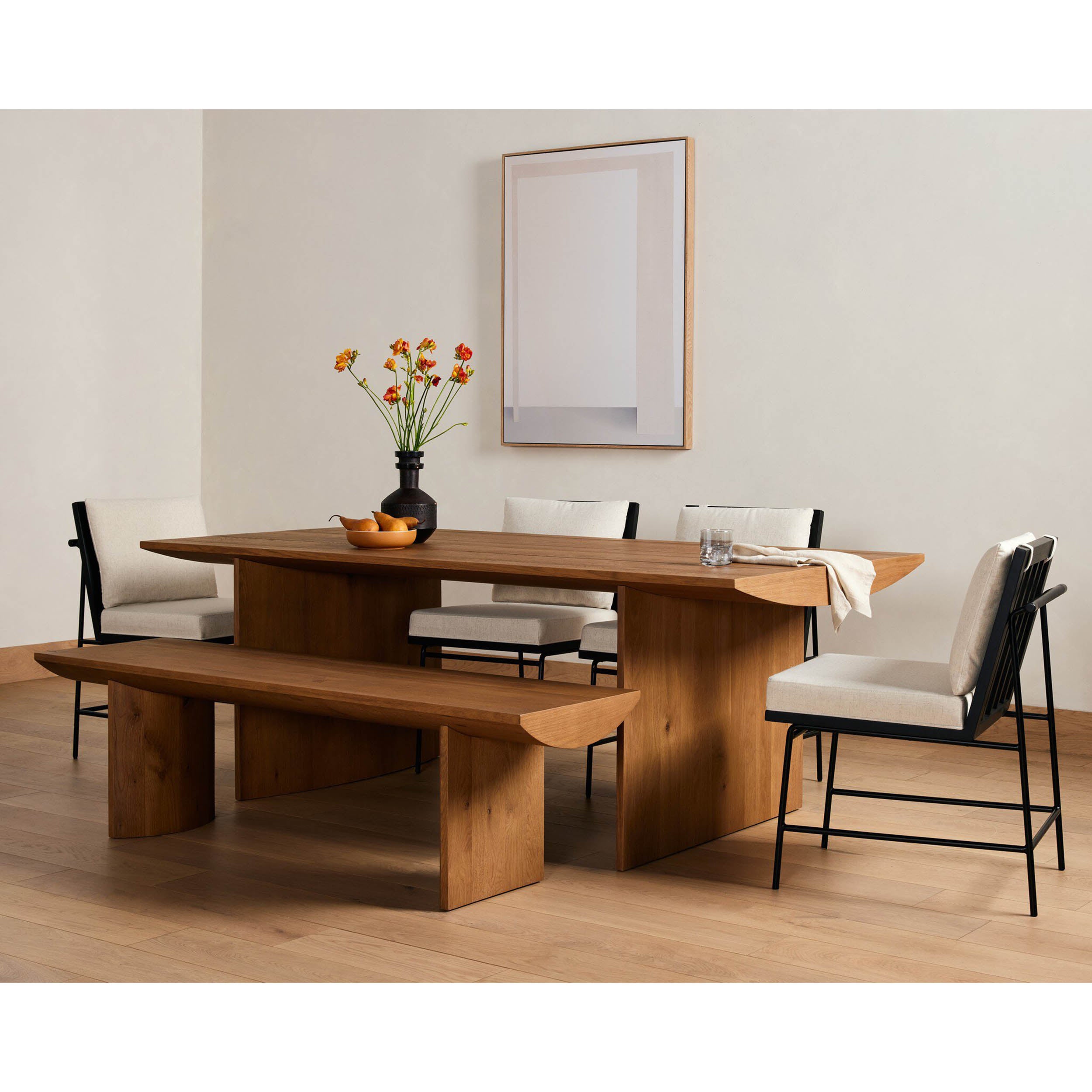 Pickford Dining Table, Dusted Oak Veneer