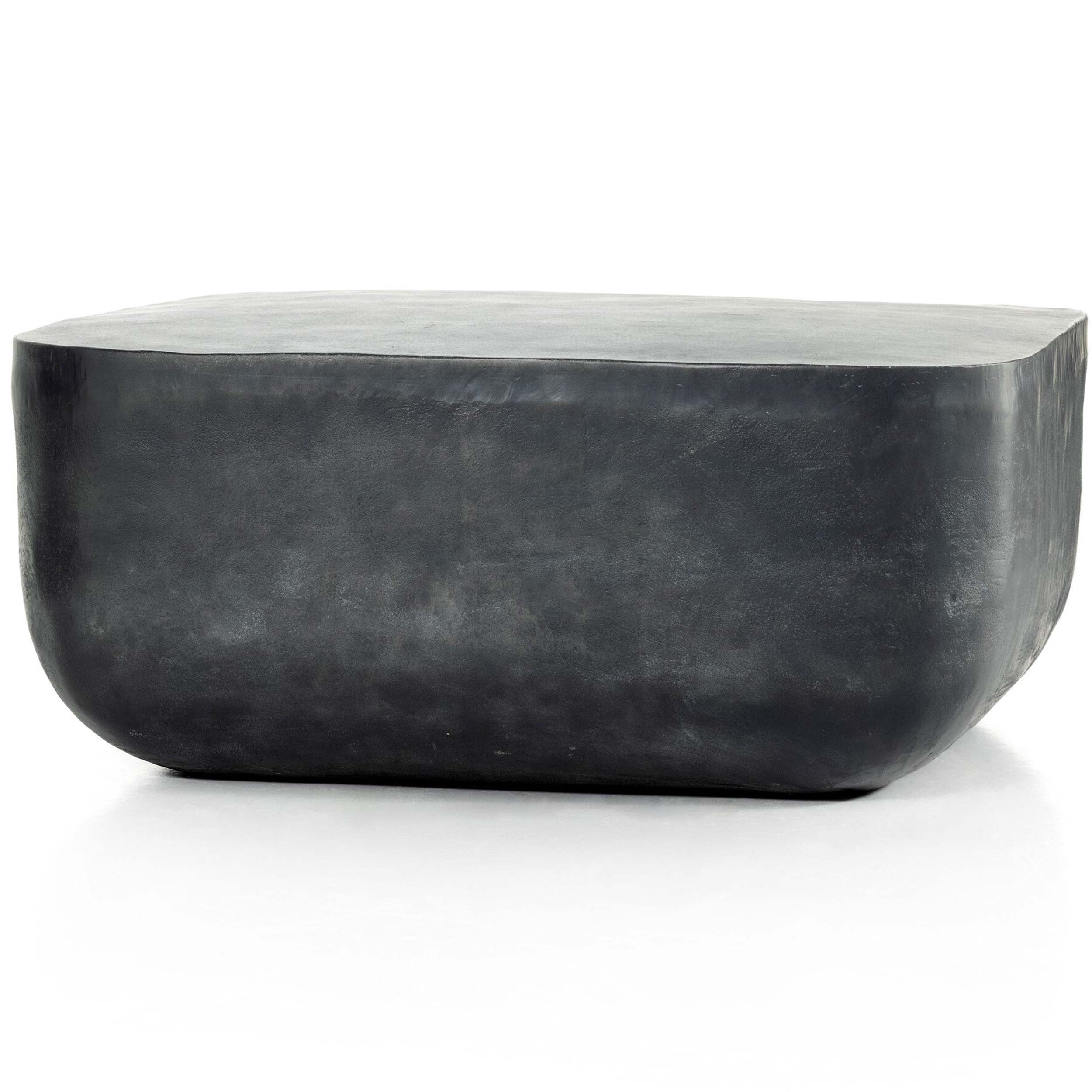Basil Square Outdoor Coffee Table, Aged Grey