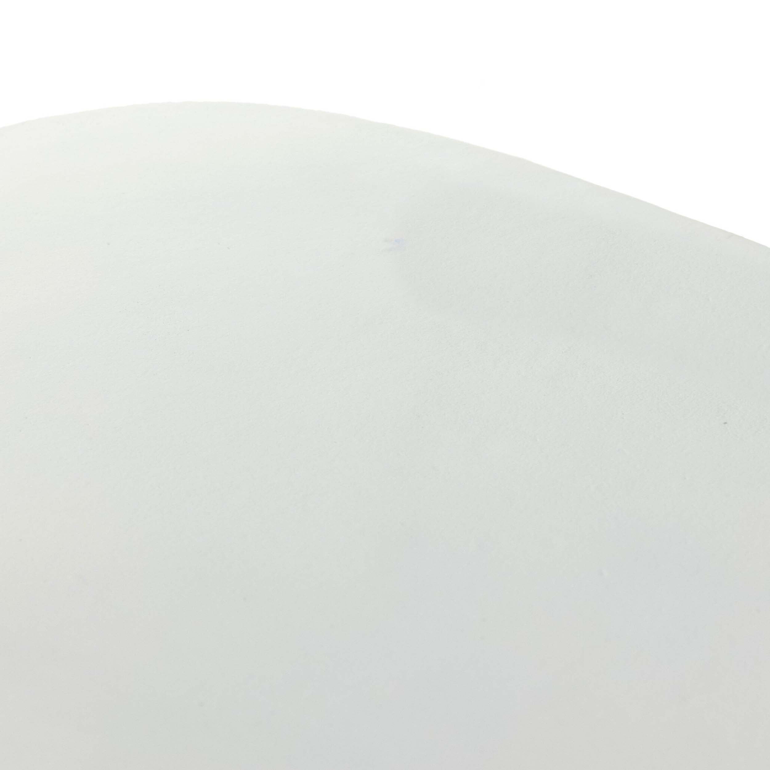 Basil Square Outdoor Coffee Table, Matte White Cast Aluminum