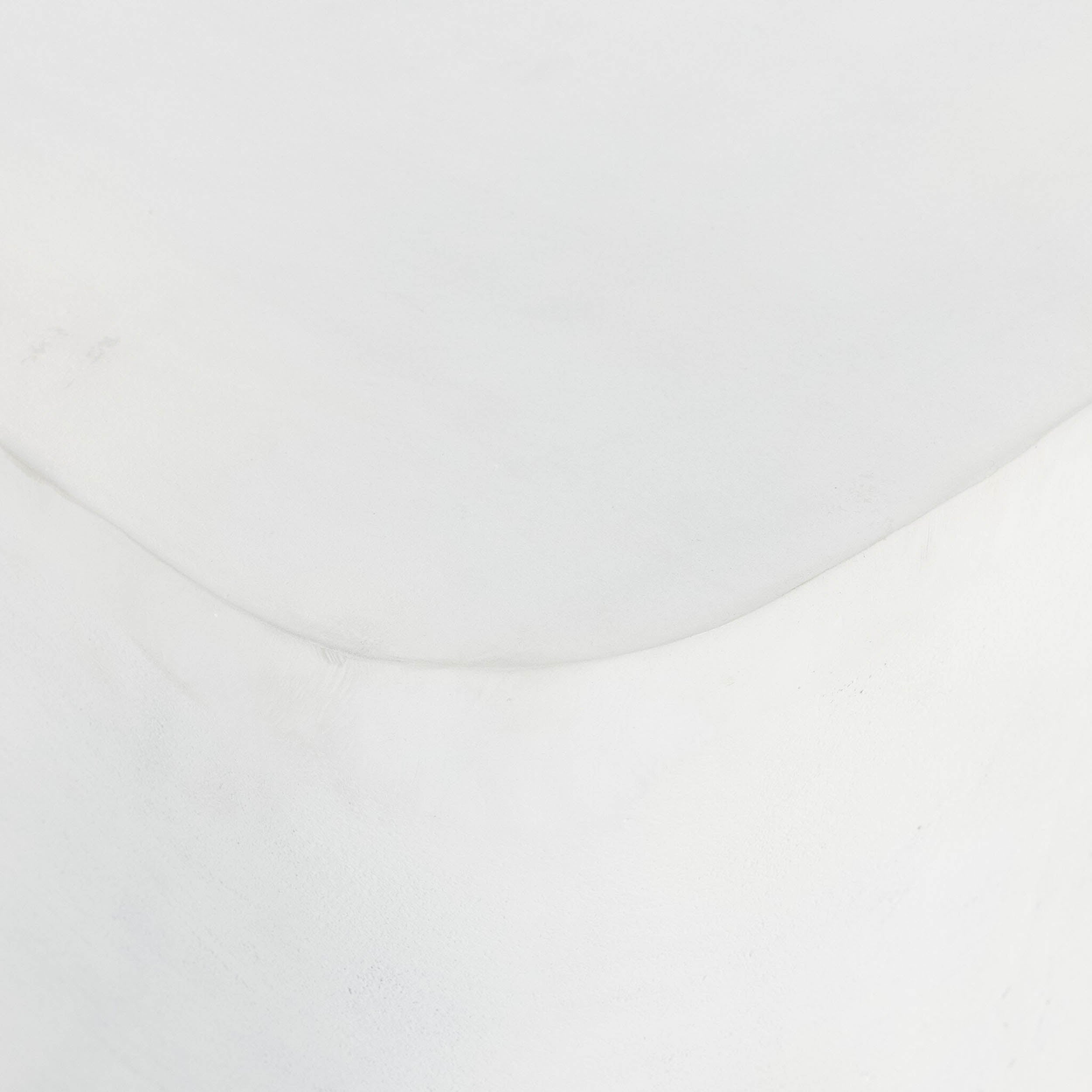 Basil Square Outdoor End Table, Matte White Cast Aluminum