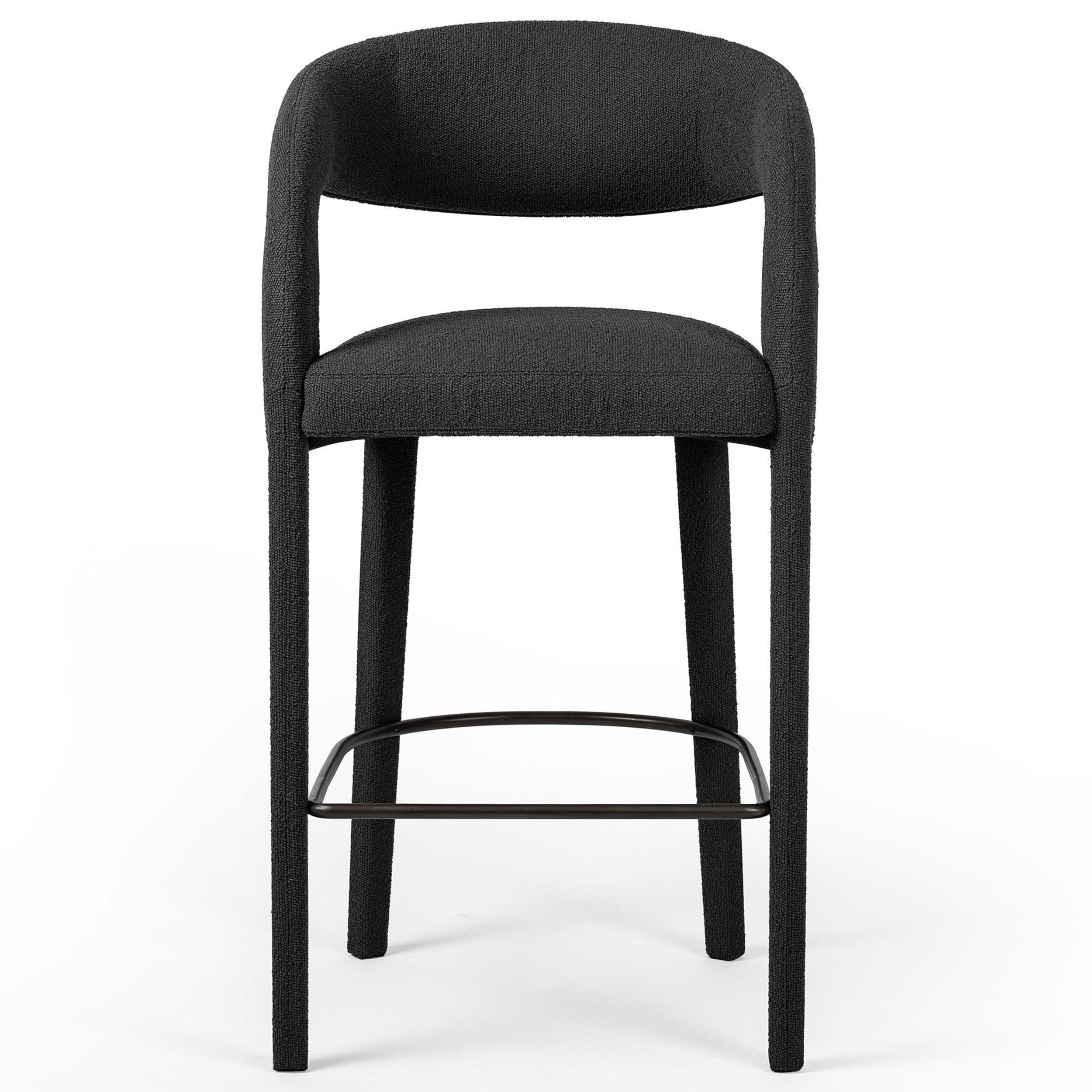 Hawkins Bar + Counter Stool, FIQA Boucle Charcoal