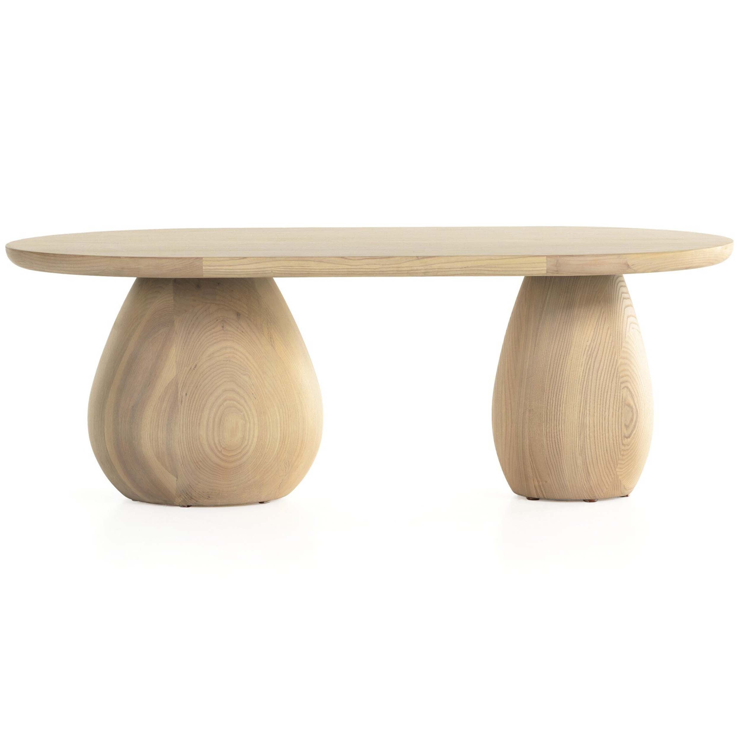 Merla Wood Coffee Table, Light Natural Ash Veneer