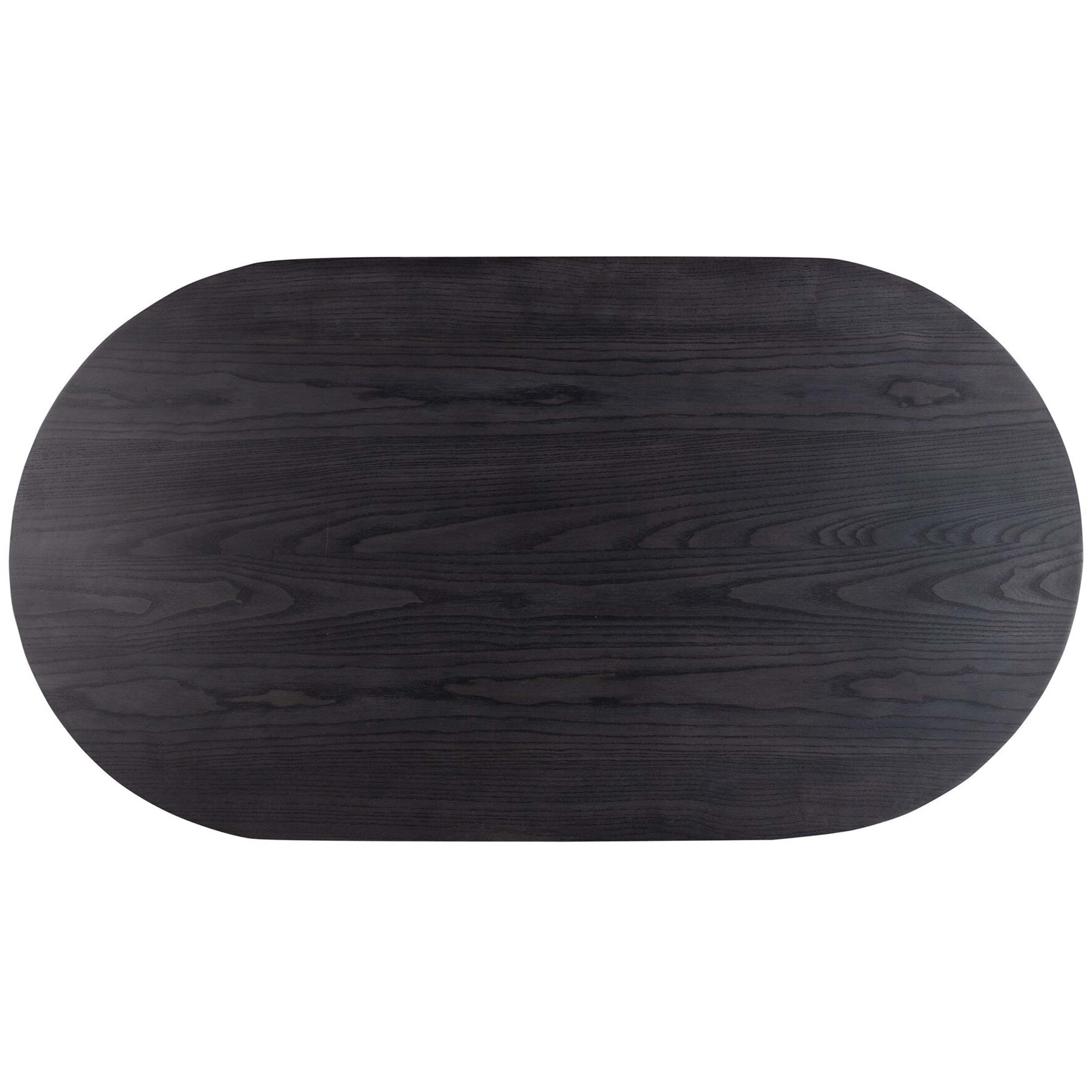 Merla Wood Coffee Table, Black Wash Ash Veneer