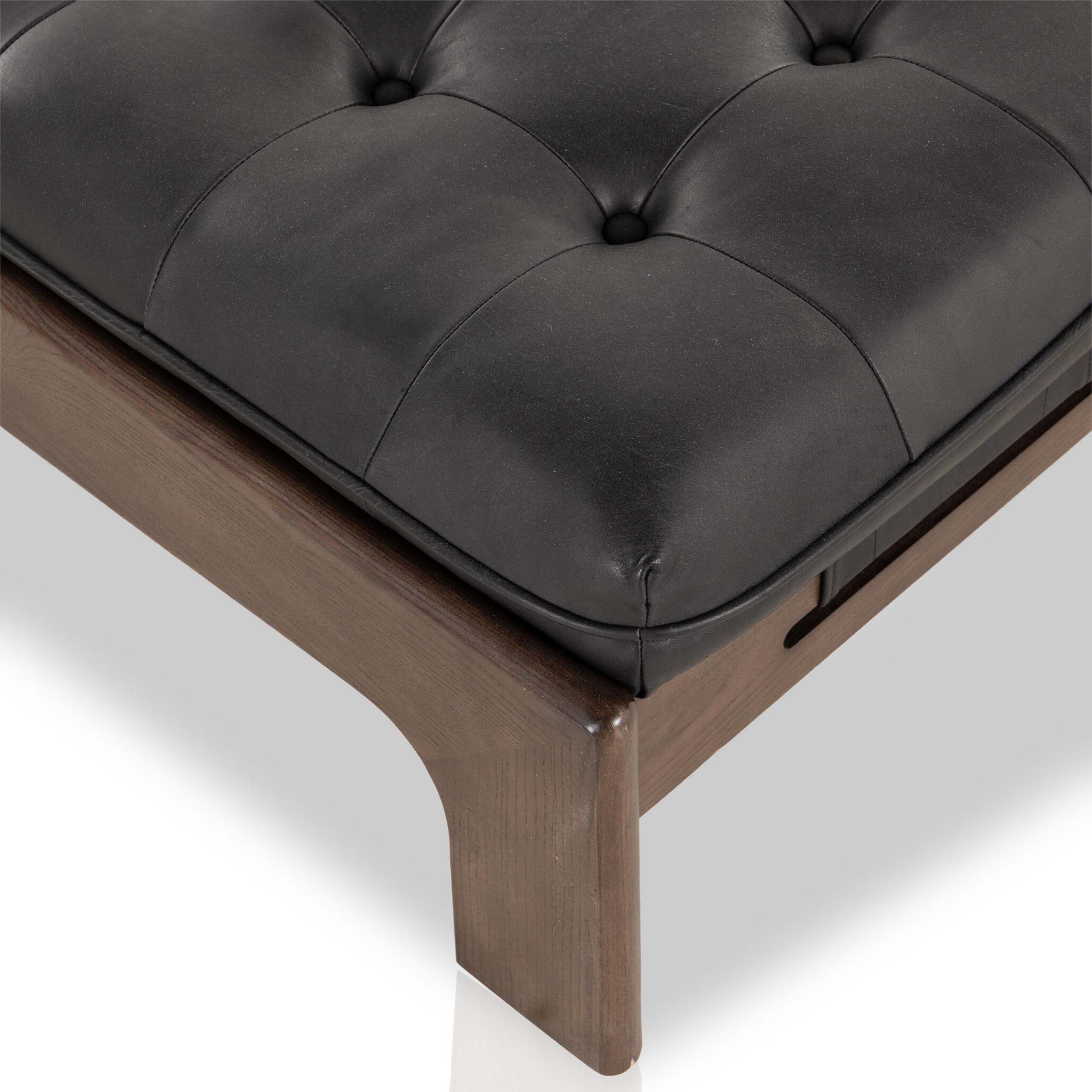 Halston Cocktail Ottoman, Heirloom Black