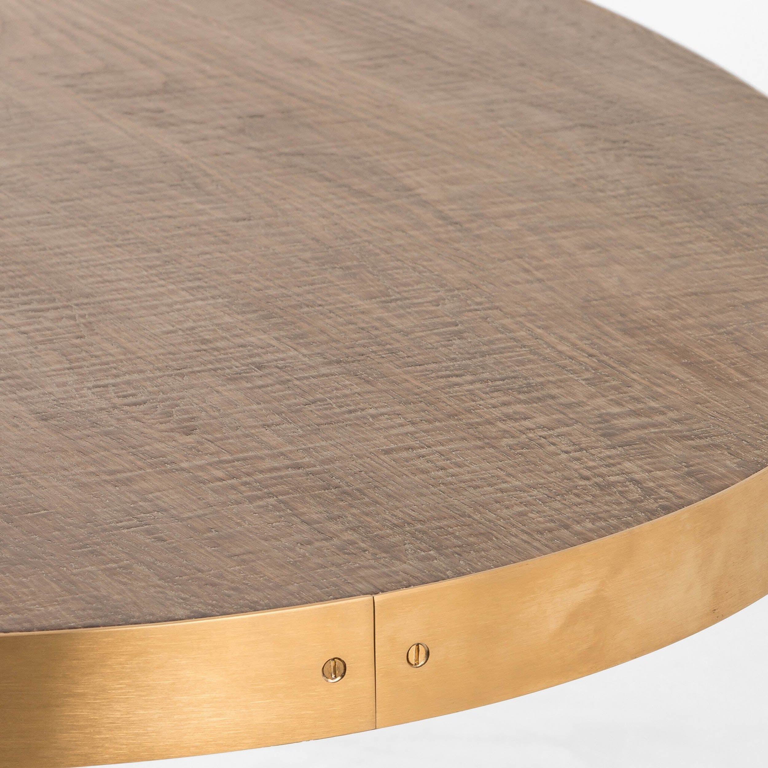 Evans Oval Dining Table, Reclaimed Burnt Oak