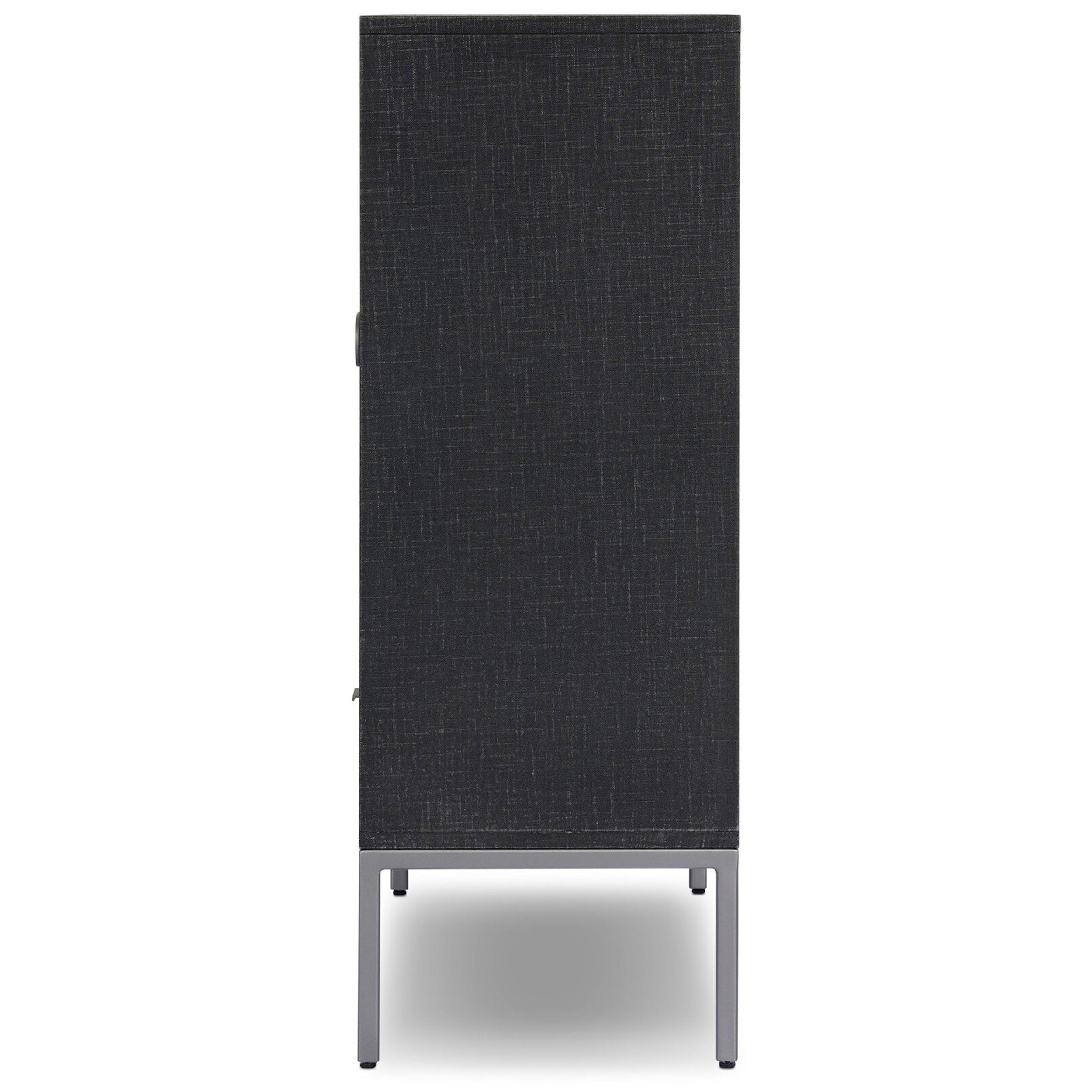 Cressida Bar Cabinet, Black Linen