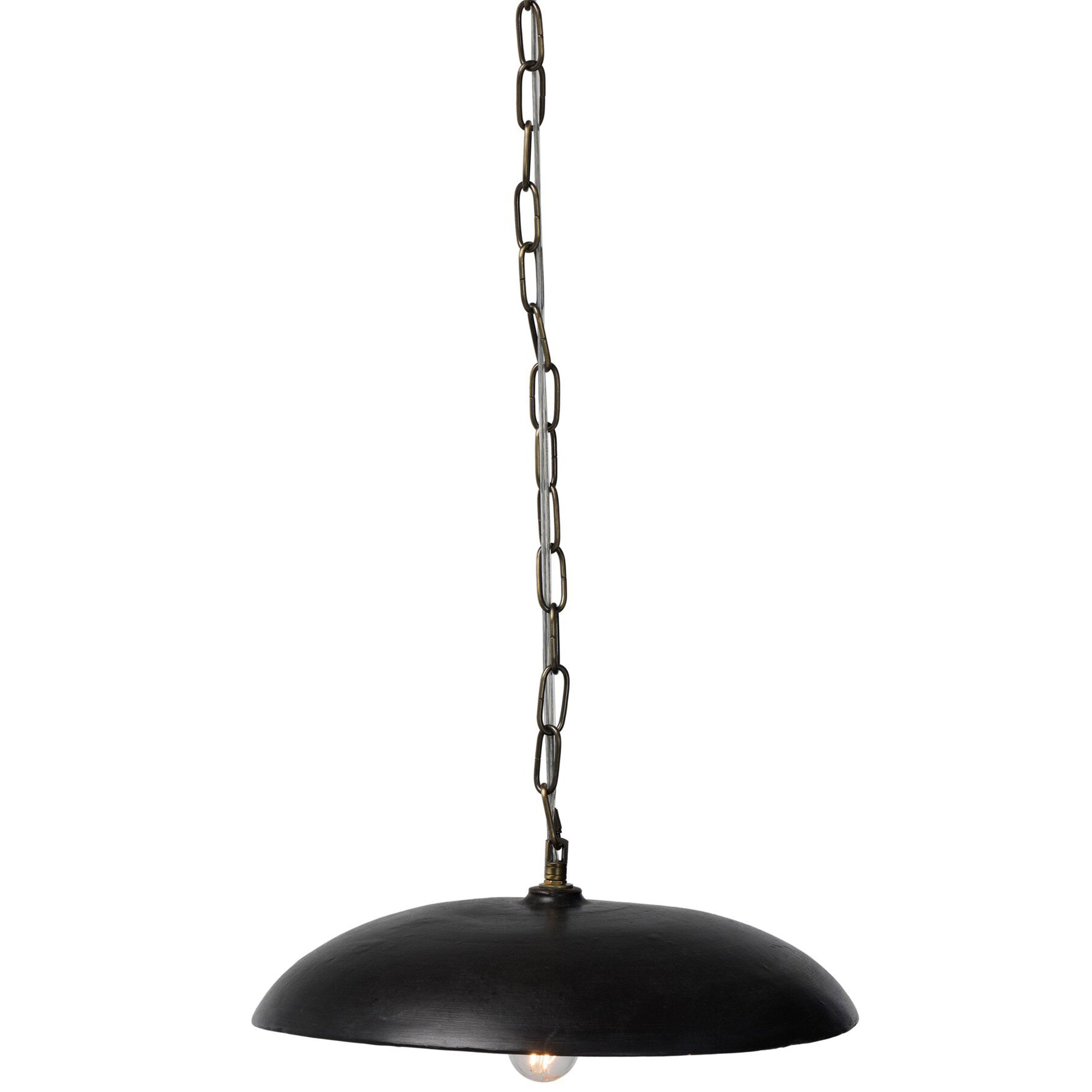 Organic Ceramic Pendant, Aged Black Terracotta