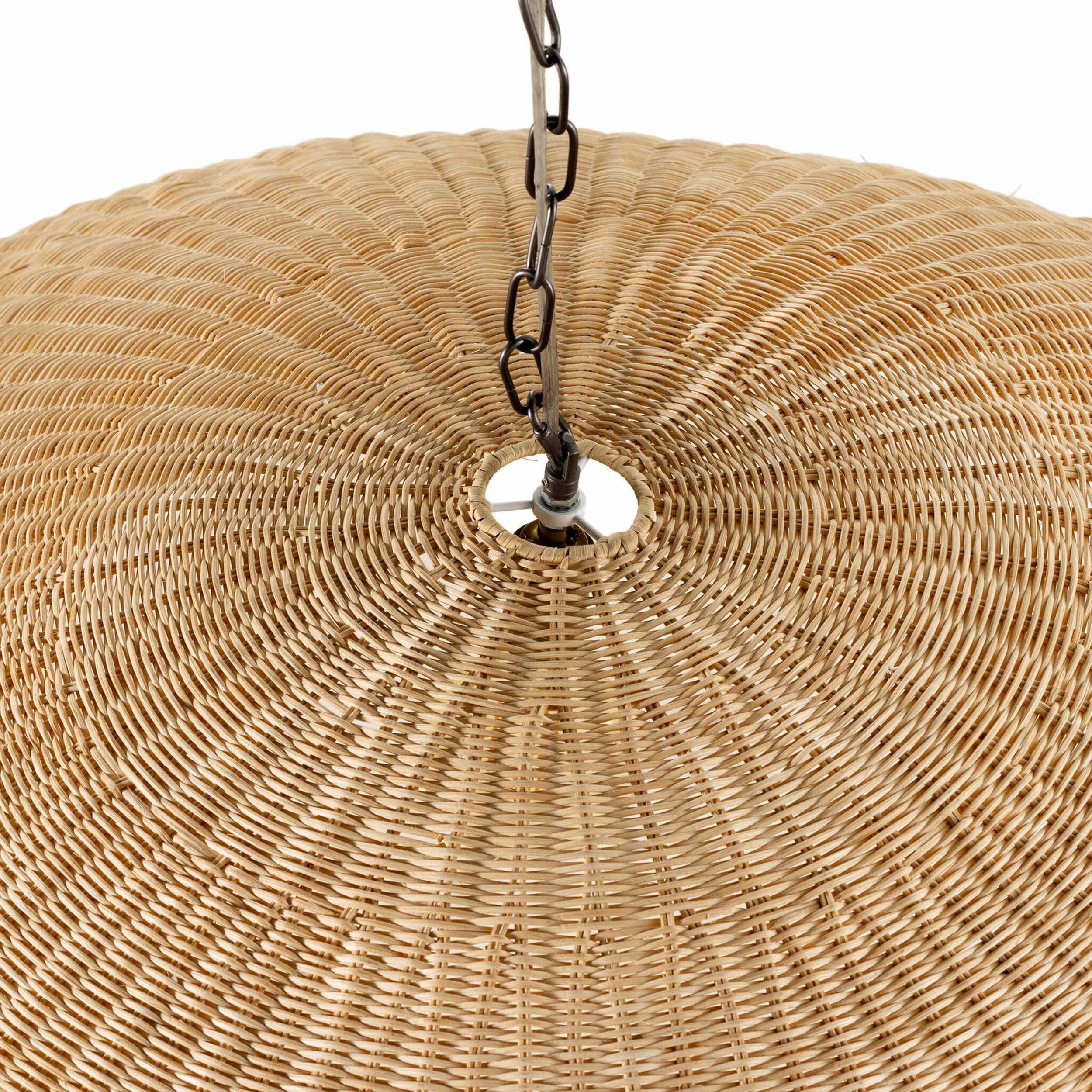 Overscale Woven Rattan Pendant, Natural Rattan