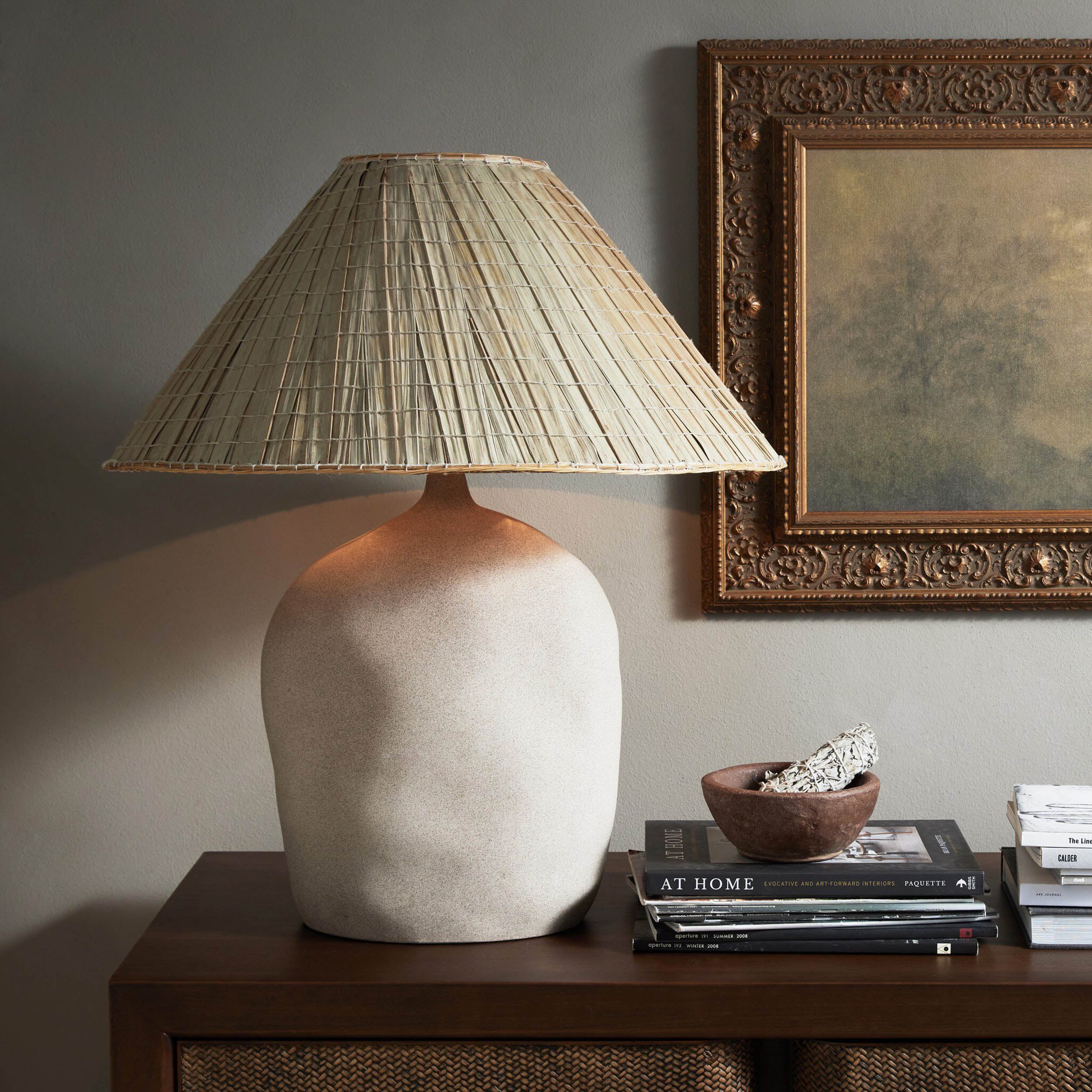 Cobb Table Lamp, Sand Porcelain
