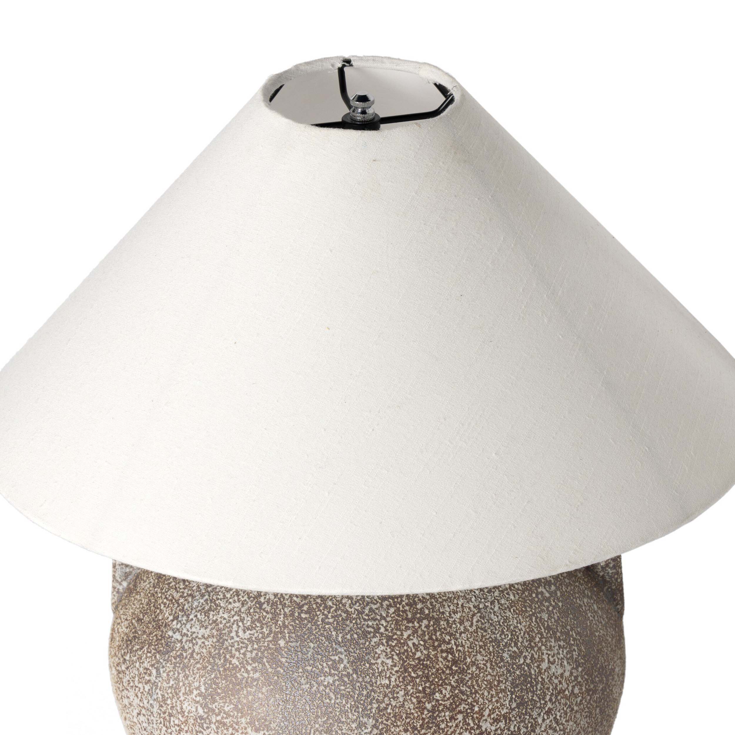 Mays Table Lamp, Vintage Brown Porcelain Ceramic